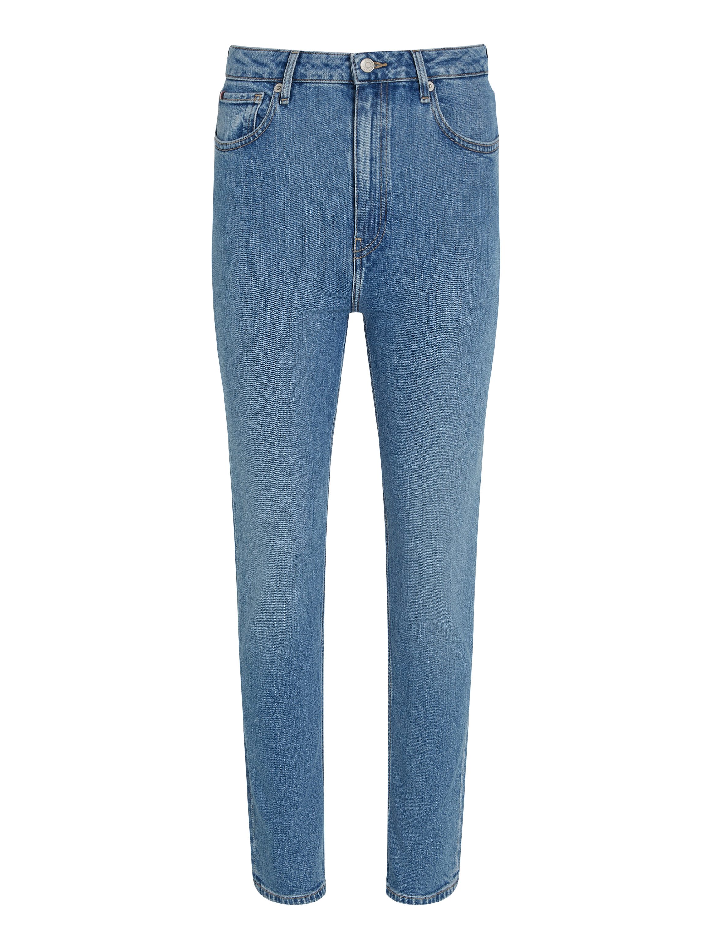 Tommy Hilfiger Slim fit jeans Slim Cigarette High Waist met logo-badge, in blauwe wassing