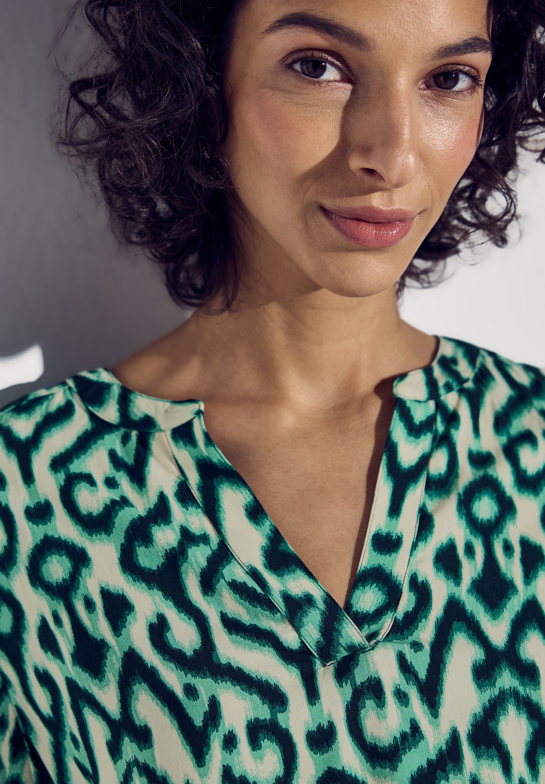 STREET ONE Blouse met korte mouwen met print all-over