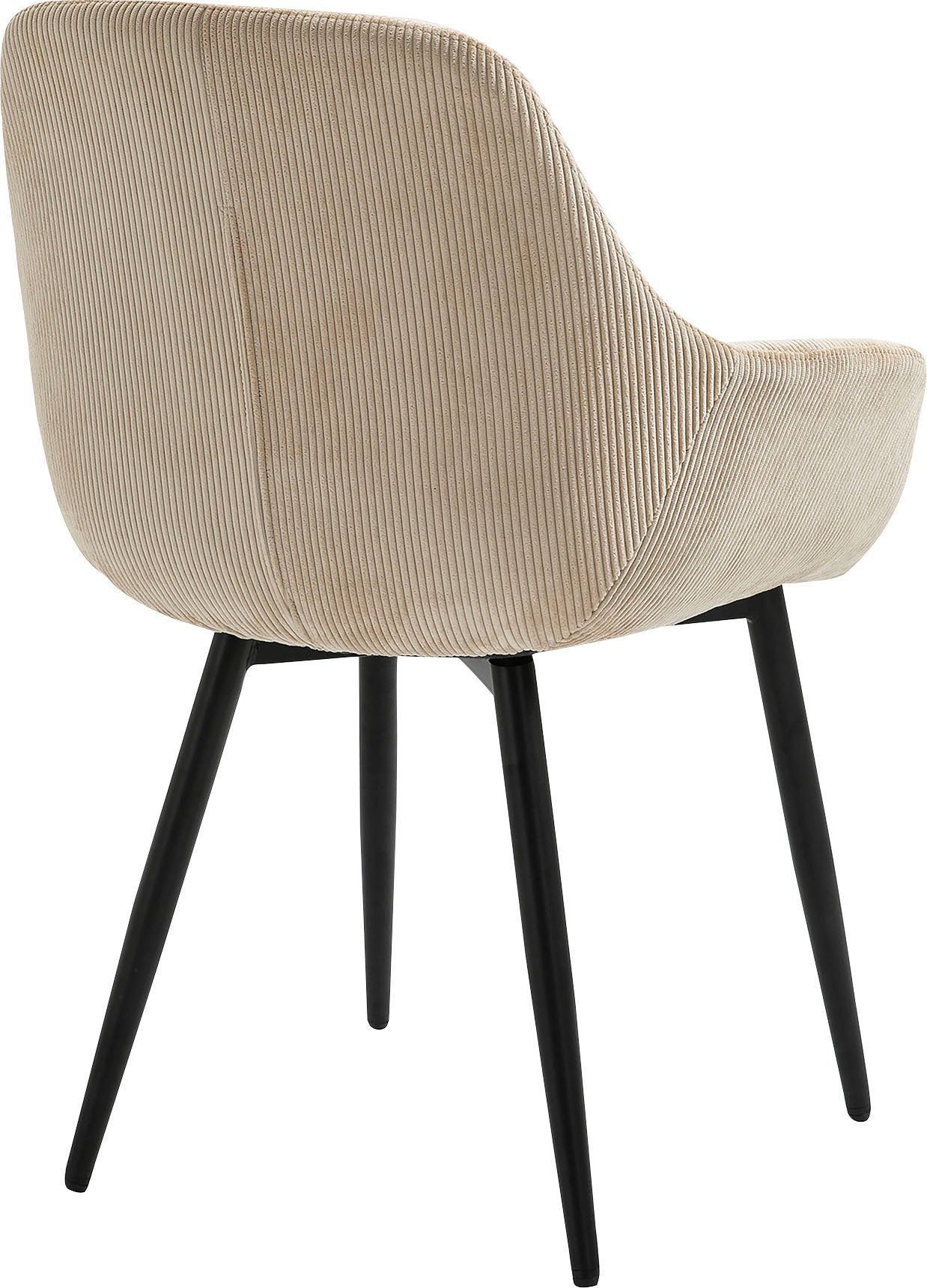 SalesFever Stoel met armleuningen Bekleding in corduroy-look (set, 2 stuks)