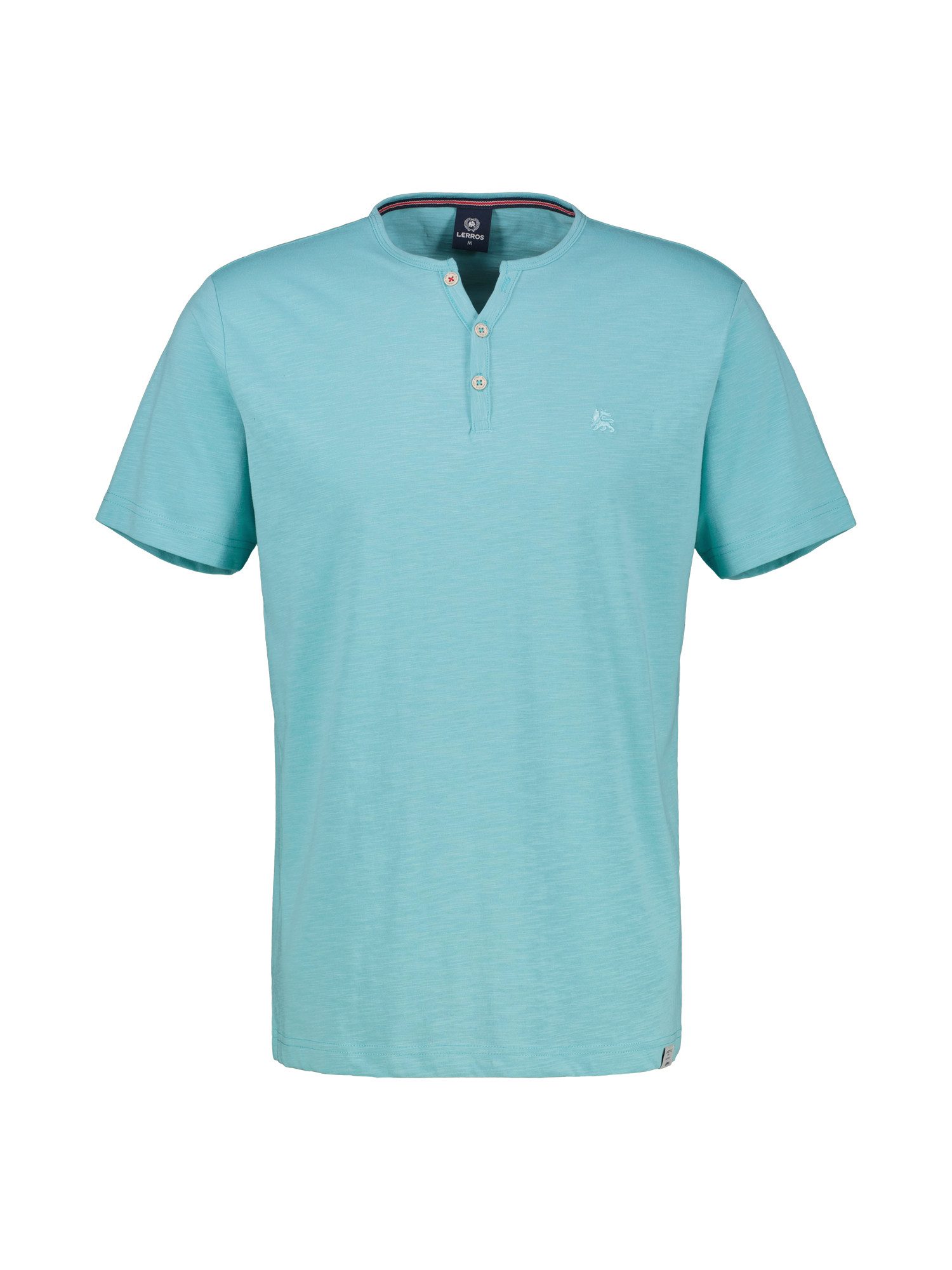 Lerros Henleyshirt LERROS serafino-shirt in effen structuurstof