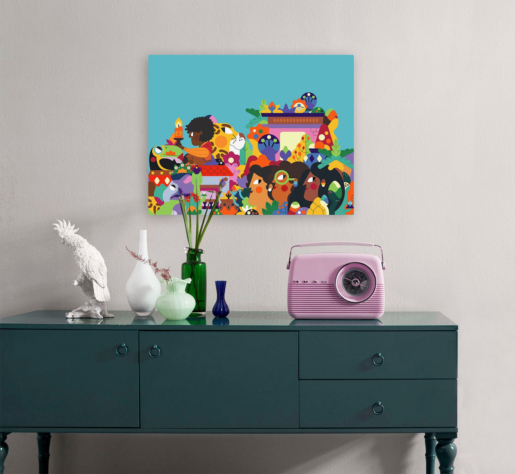 Komar Artprint op linnen Encanto Colours of Columbia - Afmeting 30 x 40 cm (1 stuk)