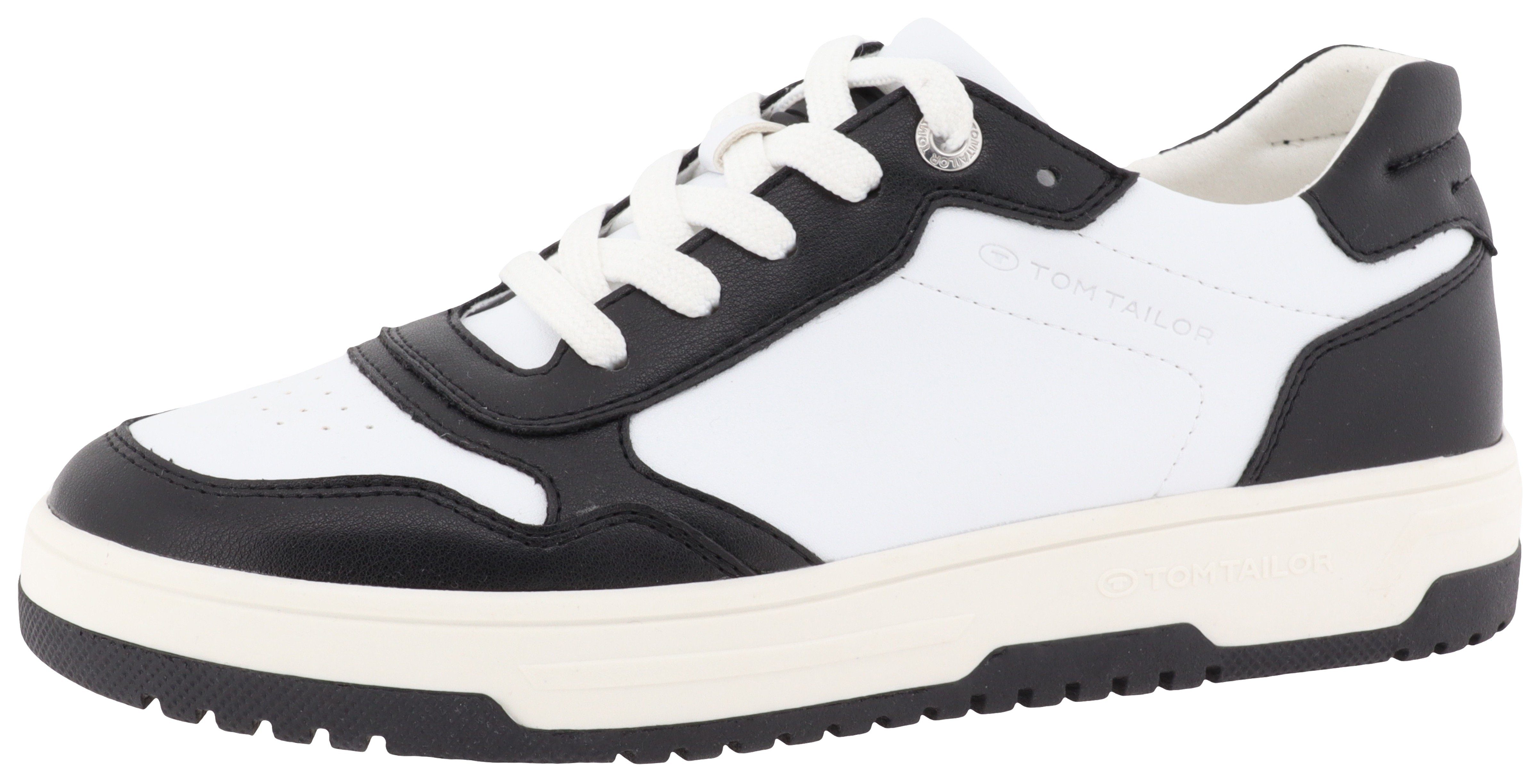 Tom Tailor Plateausneakers met contrastafwerking, vrijetijdsschoen, halve schoen, veterschoen