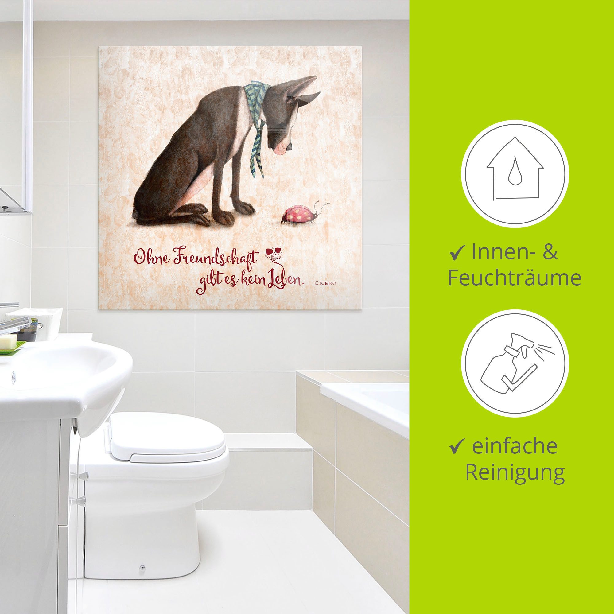 Artland Print op glas Levenswijsheid vriendschap