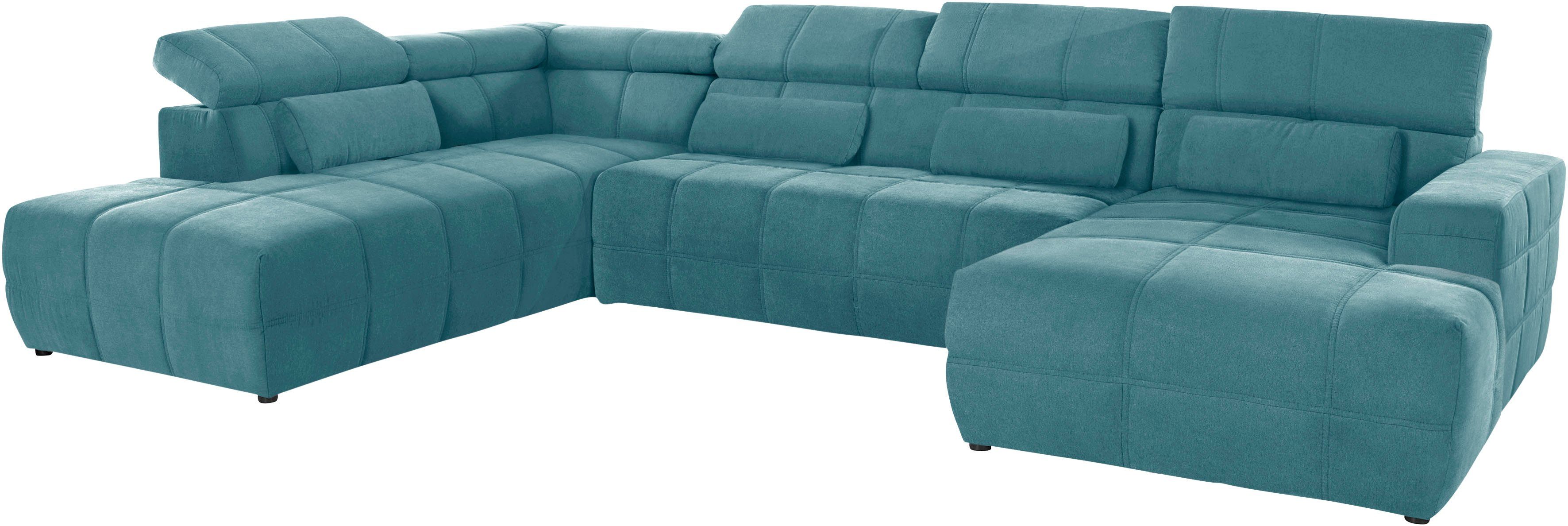DOMO collection Zithoek Brandon, keuze met zitdiepteverstelling, inclusief lendensteun met hoofdsteunverstelling, optionele zitdiepteverstelling, u-vorm