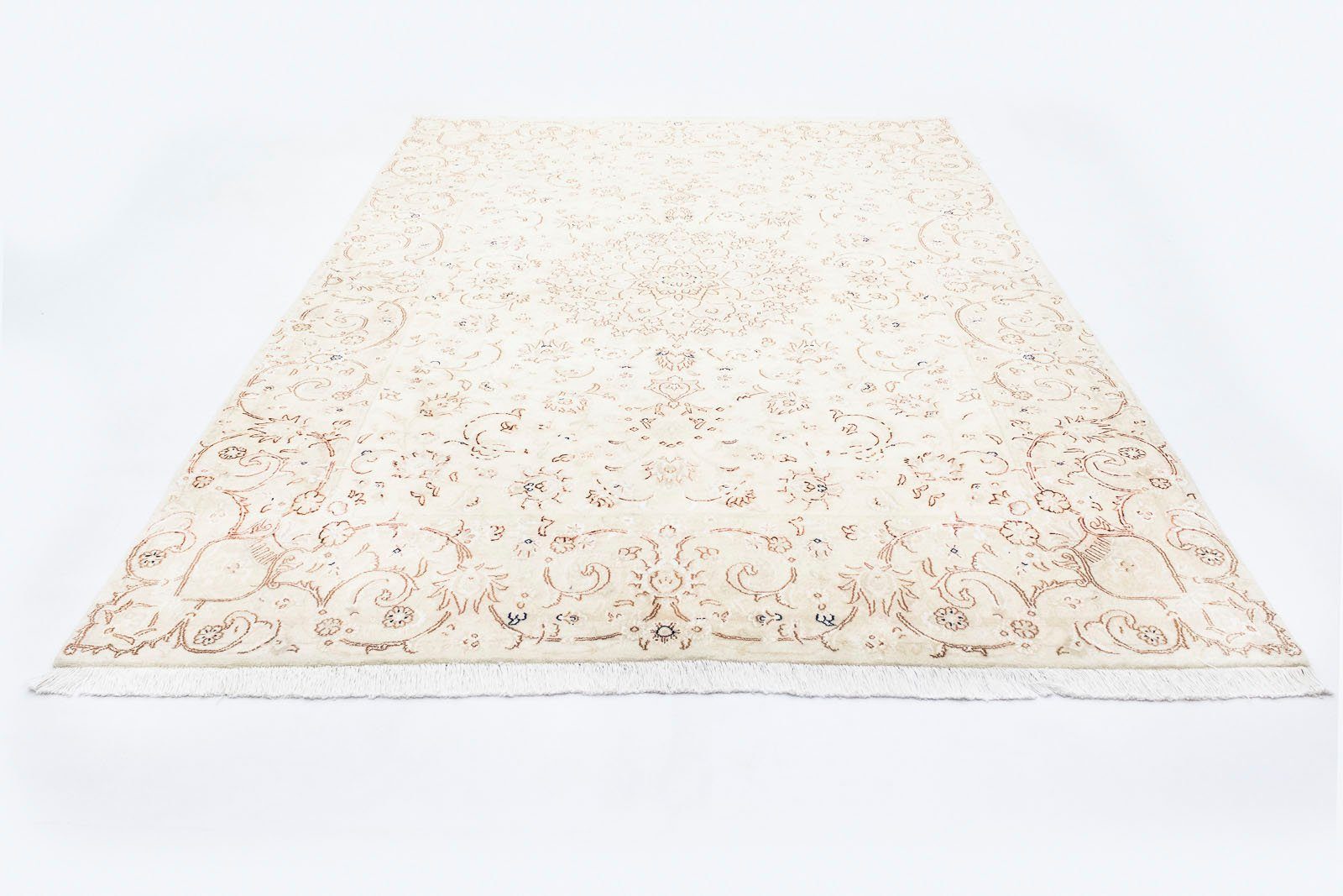 morgenland Wollen kleed Nain 9la vloerkleed met de hand geknoopt beige - Perzisch tapijt - Nain - Royal - 242 x 168 cm - beige