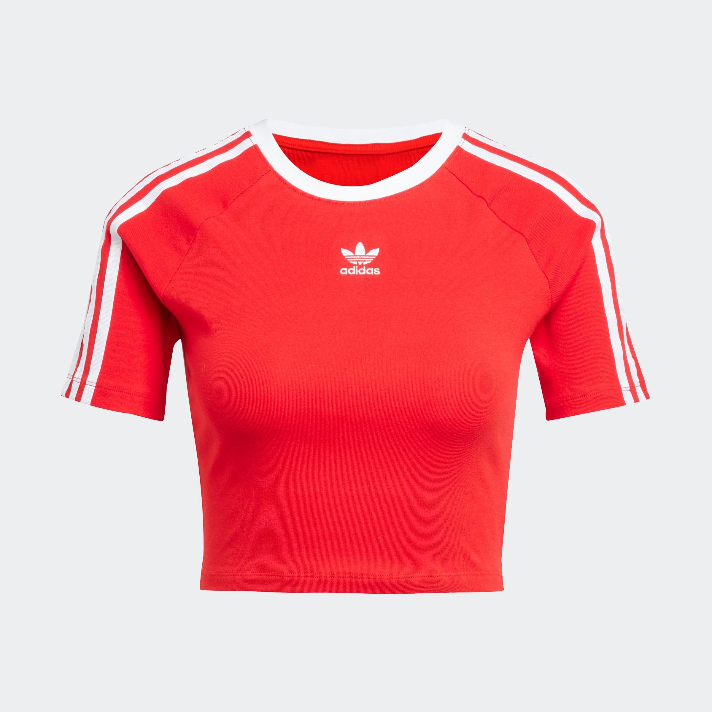 adidas Originals T-shirt 3 S BABY TEE Cropped drie-strepen shirt