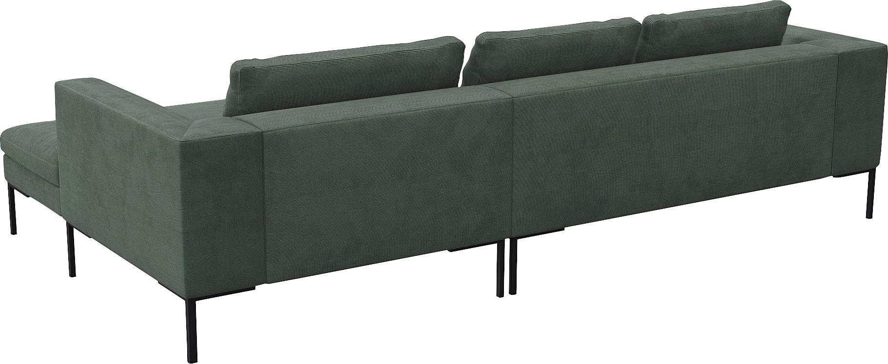 FLEXLUX Hoekbank Loano, geweldige zitcomfort, L-vorm moderne zitbank, vrijstaand, losse kussens, koudschuim in de zitting