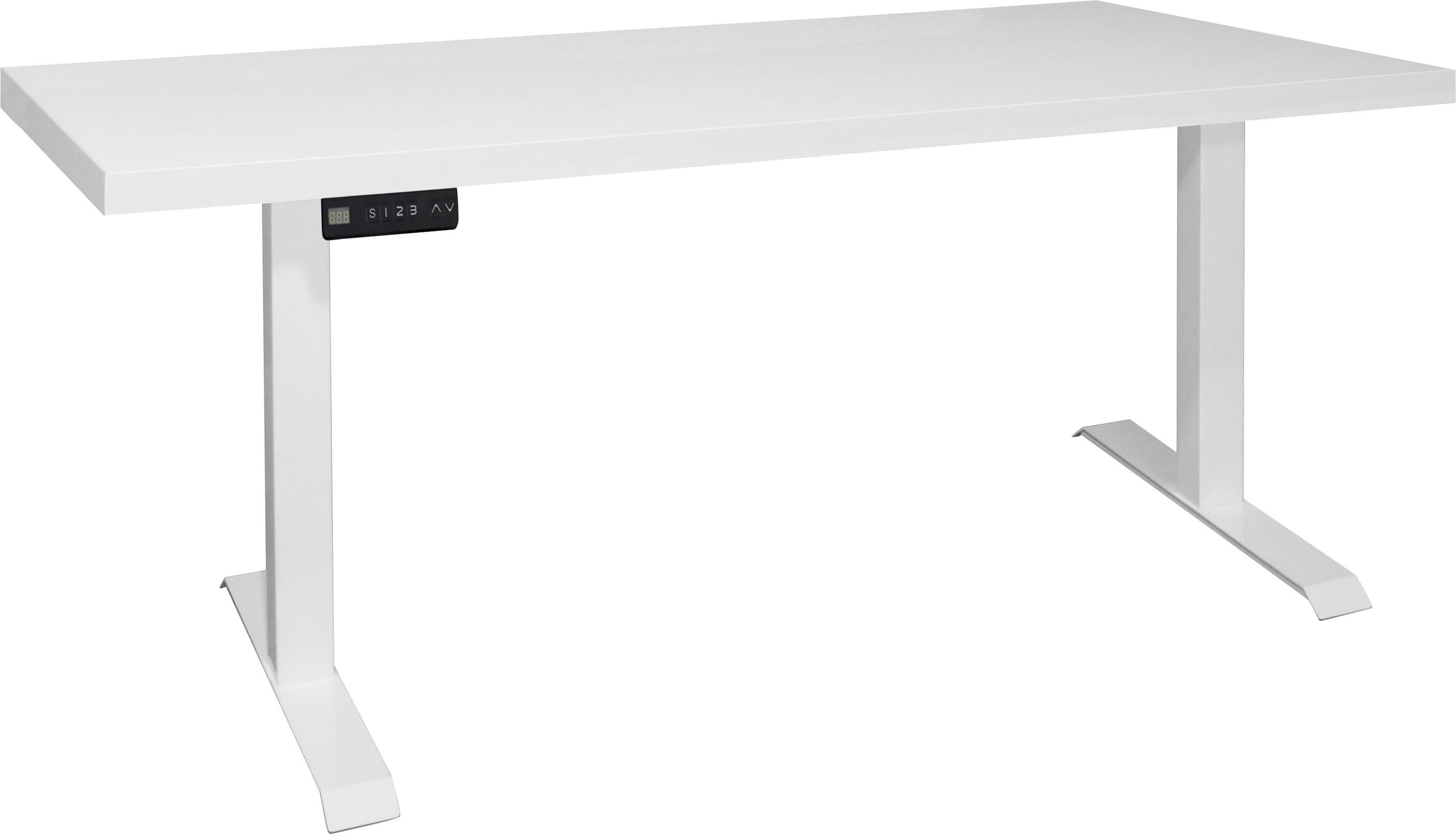Mäusbacher Bureau Big System Office Breedte 160 cm, elektrisch in hoogte verstelbaar