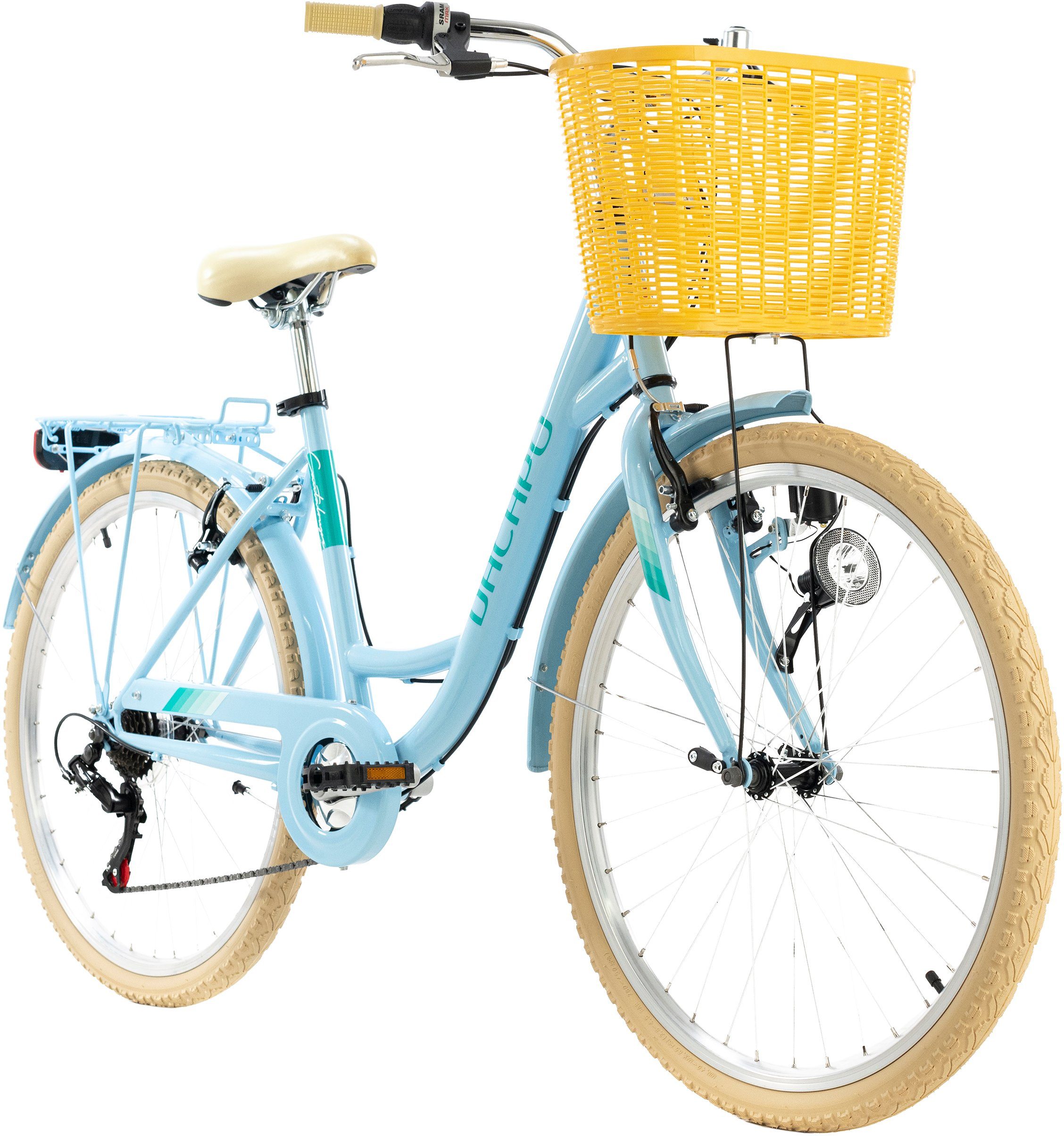 KS Cycling Citybike Cantaloupe voor dames, kettingversnelling