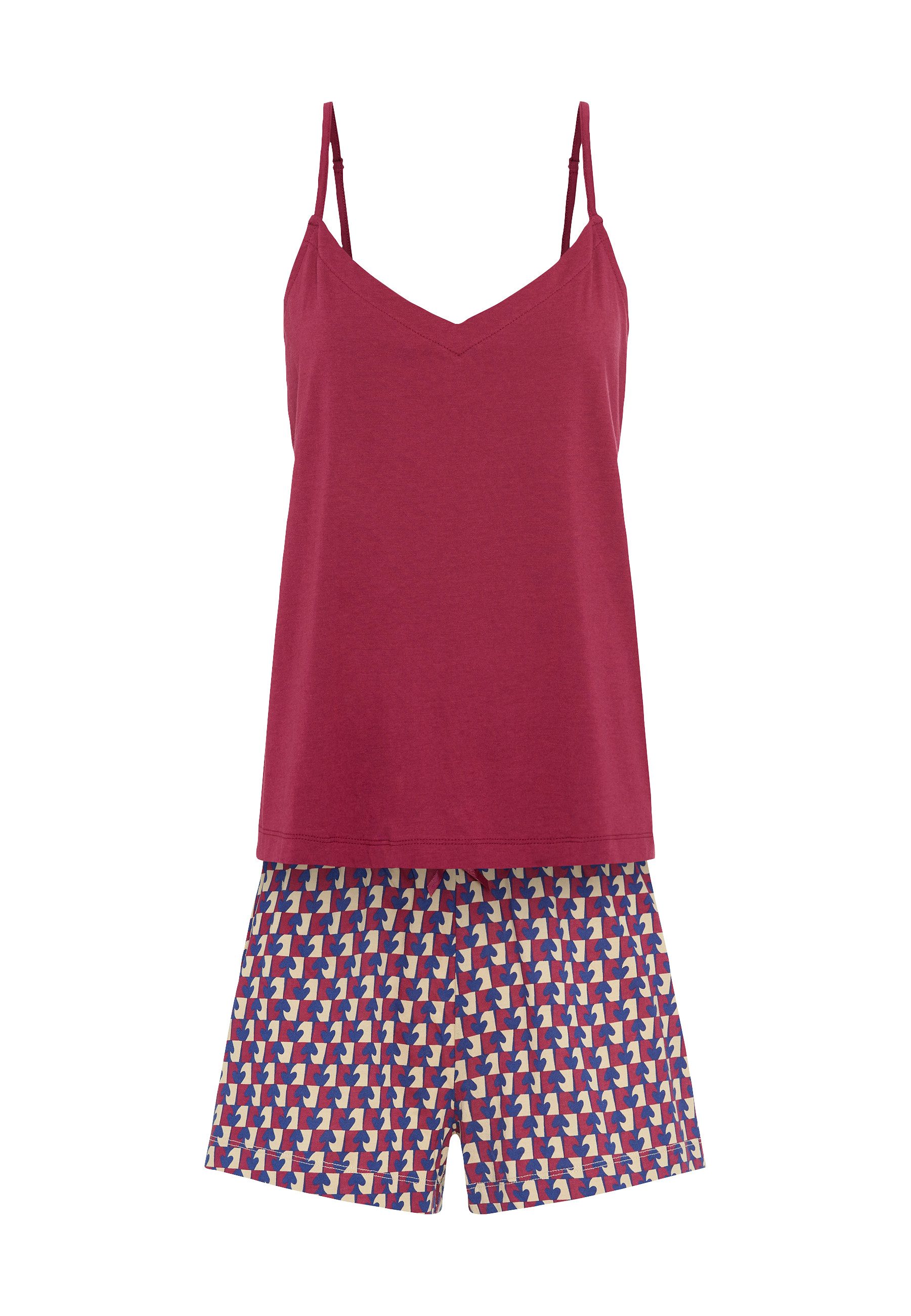 LSCN by LASCANA Shortama met mooi bloemen- of strepenpatroon (2-delig)