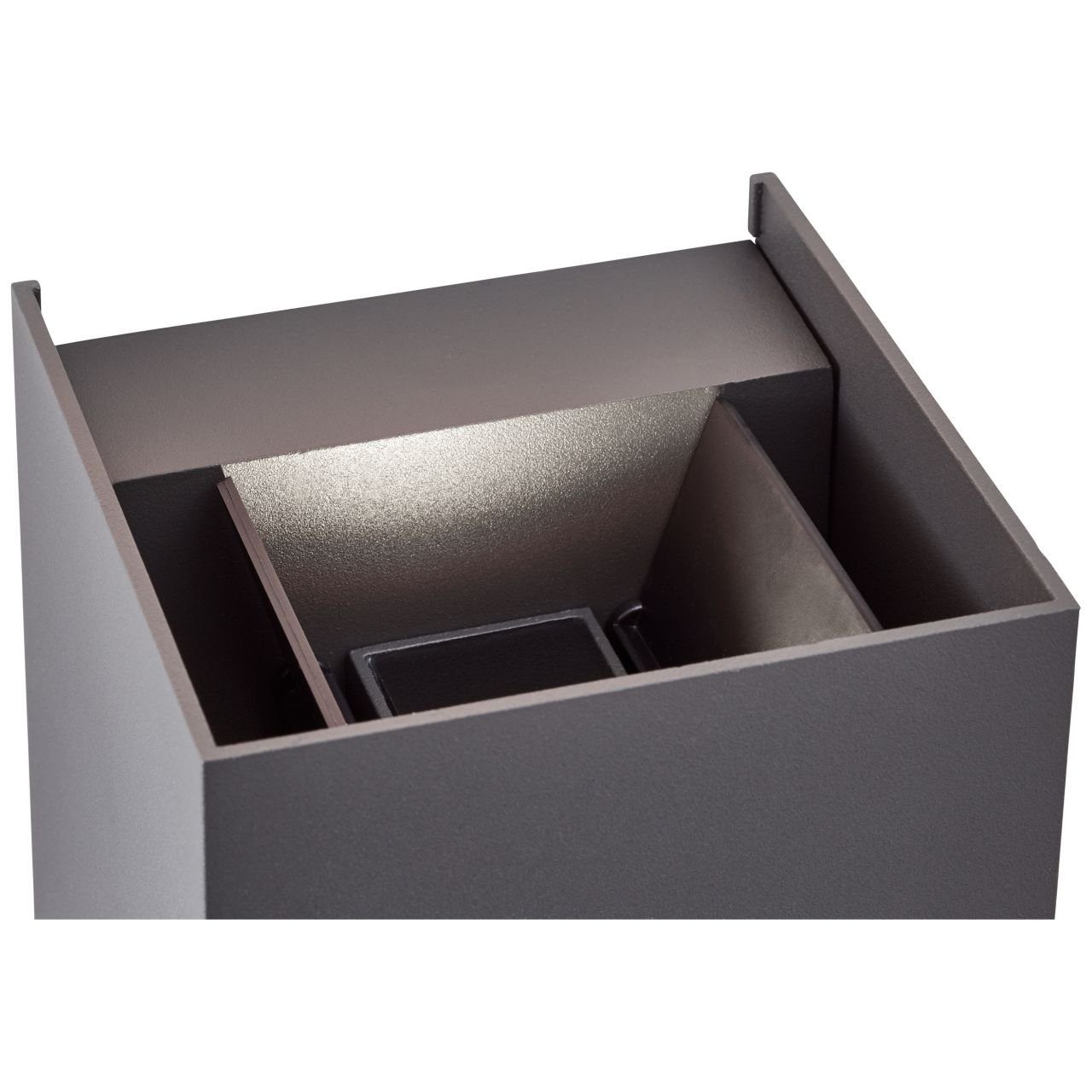 Brilliant Leuchten Wandlamp voor buiten Hilly LED deurverlichting - afstralingshoek verstelbaar - 10x10x10 cm