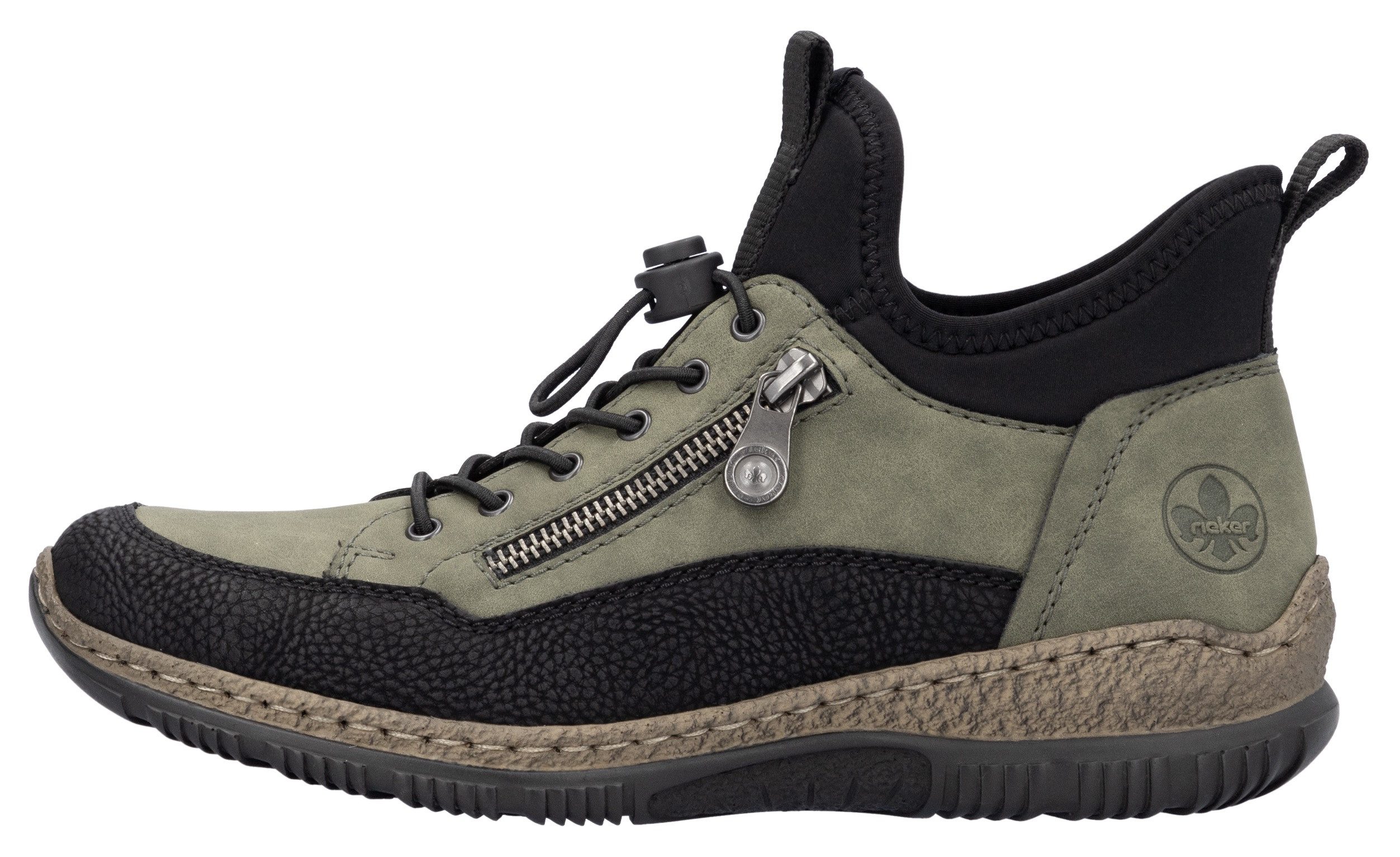 Rieker Slip-on sneakers instapschoen, vrijetijdsschoen met snel sluiting