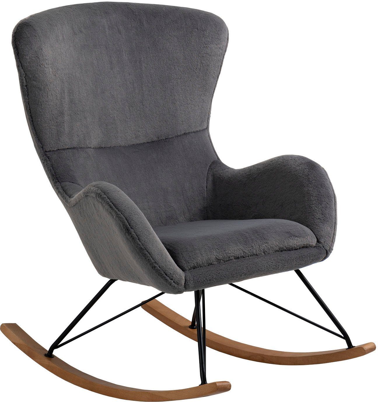 SalesFever Schommelstoel in lammy-look
