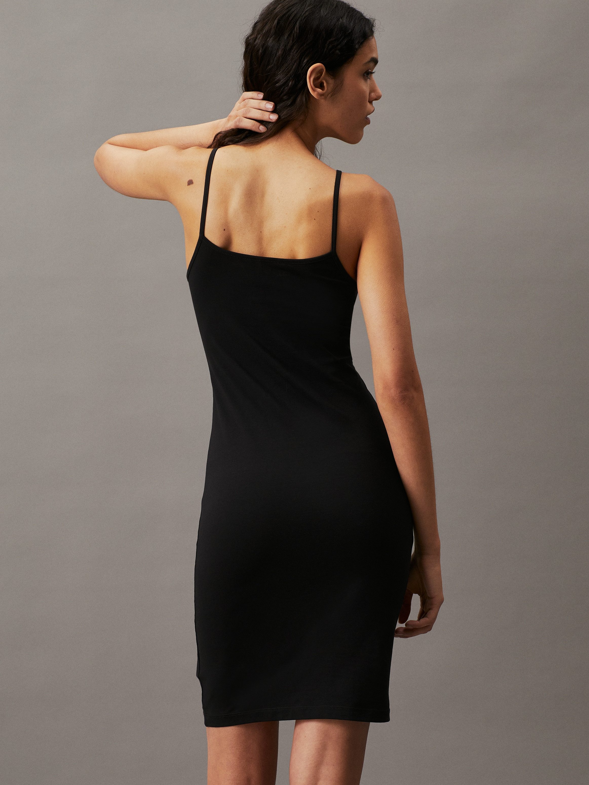 Calvin Klein Jurk met spaghettibandjes MONOLOGO STRAPPY DRESS
