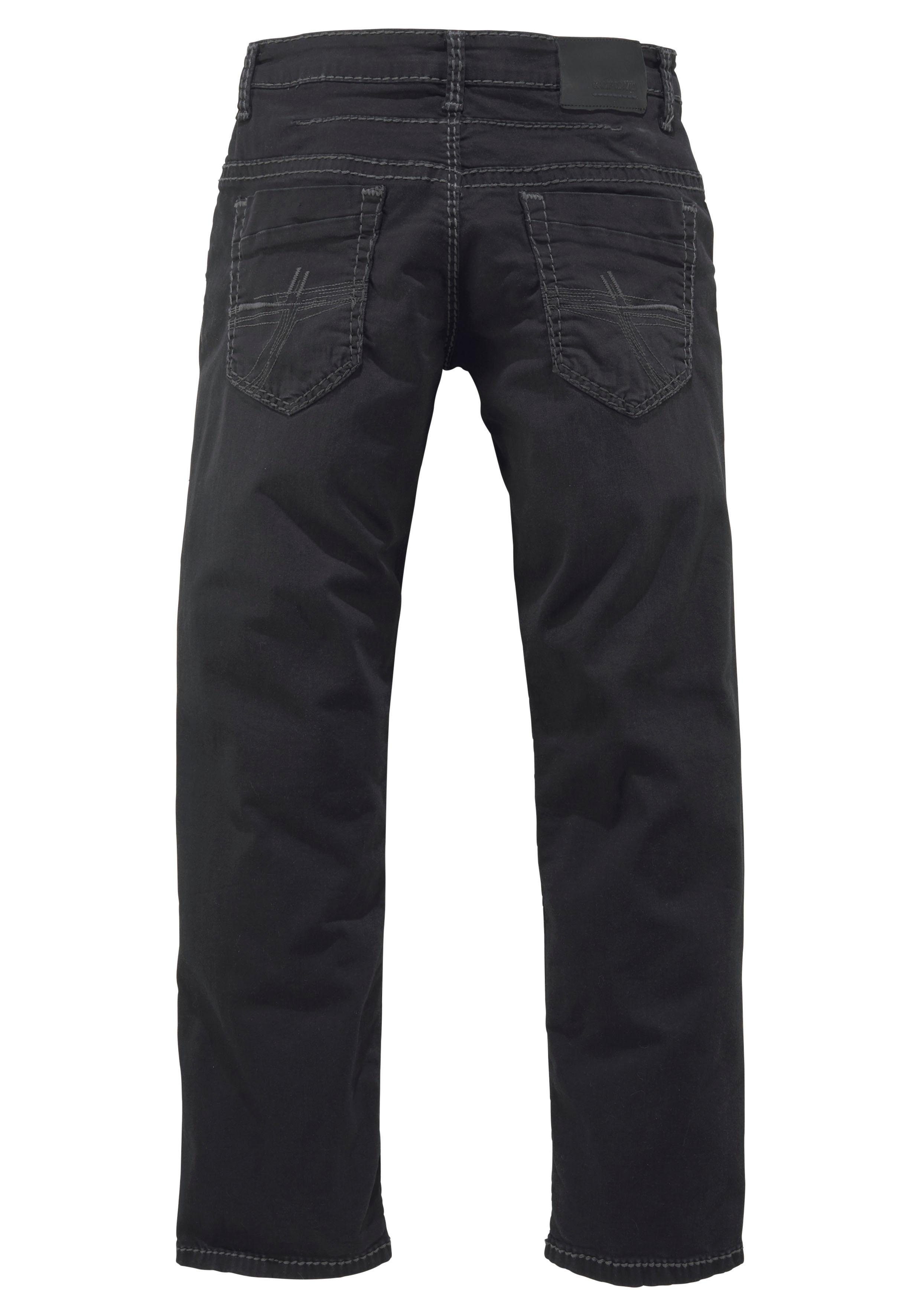 CAMP DAVID Loose fit jeans CO:NO met opvallende naden en stretch