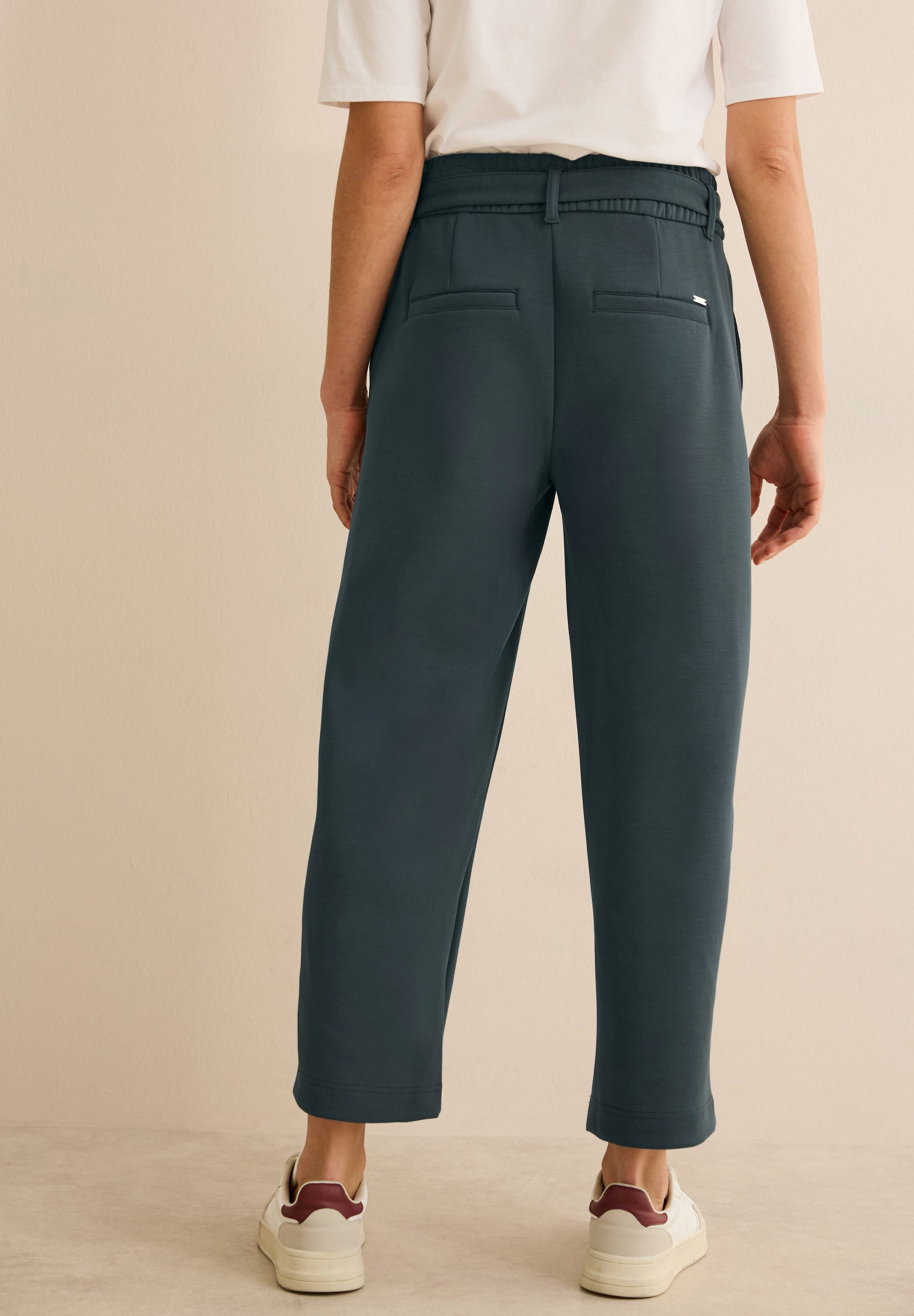 Cecil Stoffen broek Style Neele met bindgordel en elastische taille