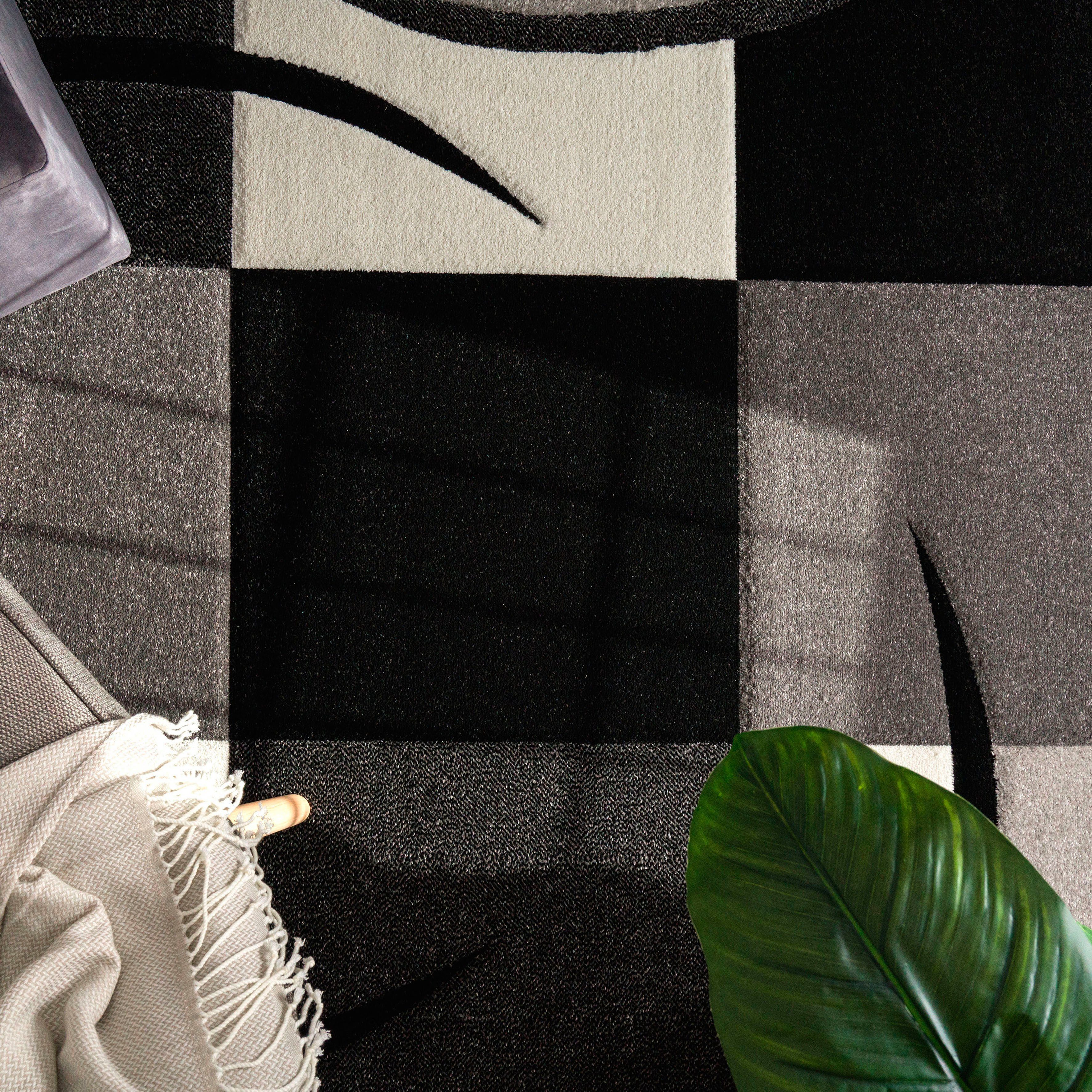 Paco Home Vloerkleed Diamond 665 Ruitmotief, 3D-design, ook als loper, woonkamer, slaapkamer