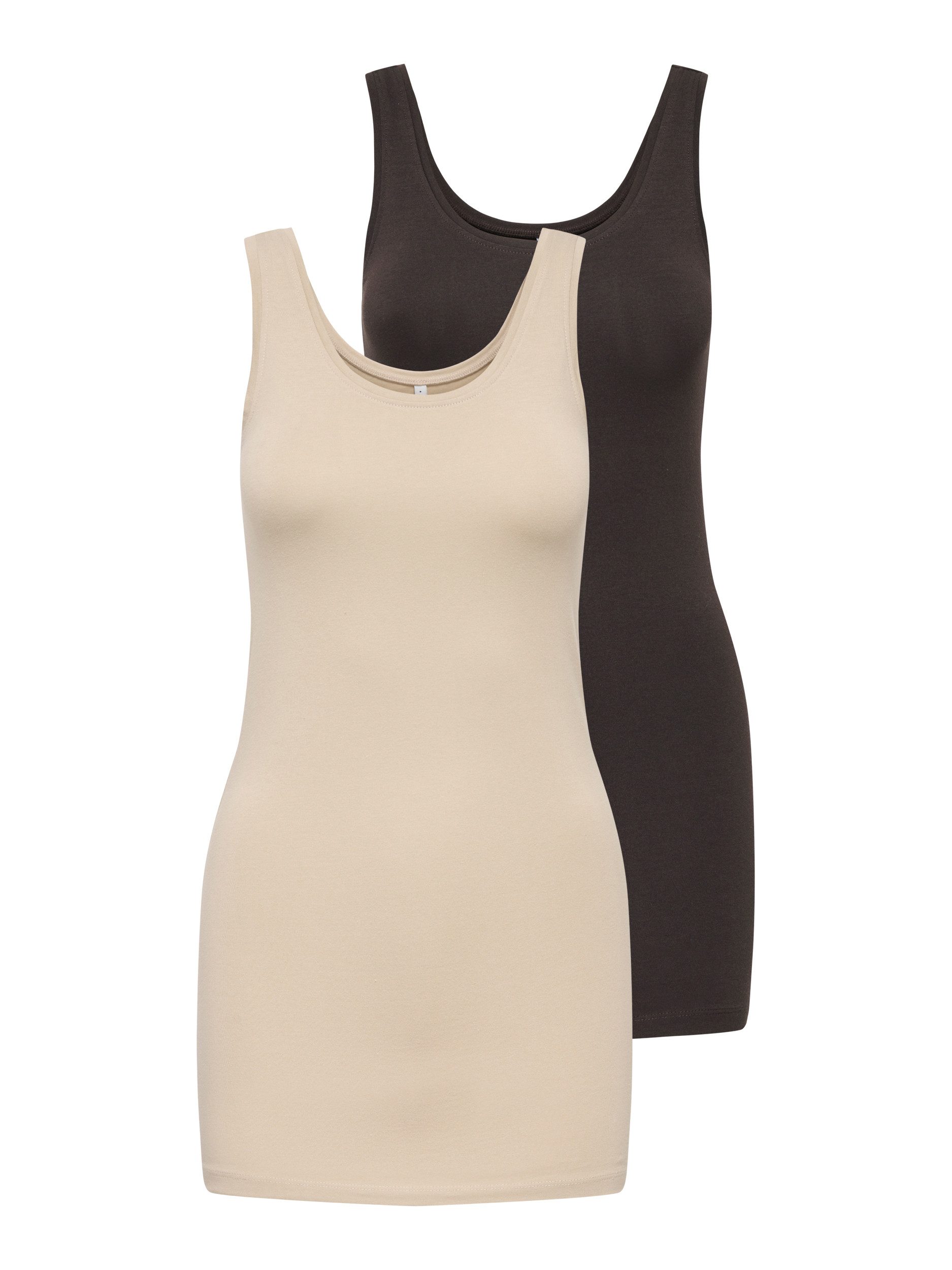 Only Tanktop ONLLIVE LOVE NEW LONG TT 2PACK NOOS (2-delig, Set van 2)