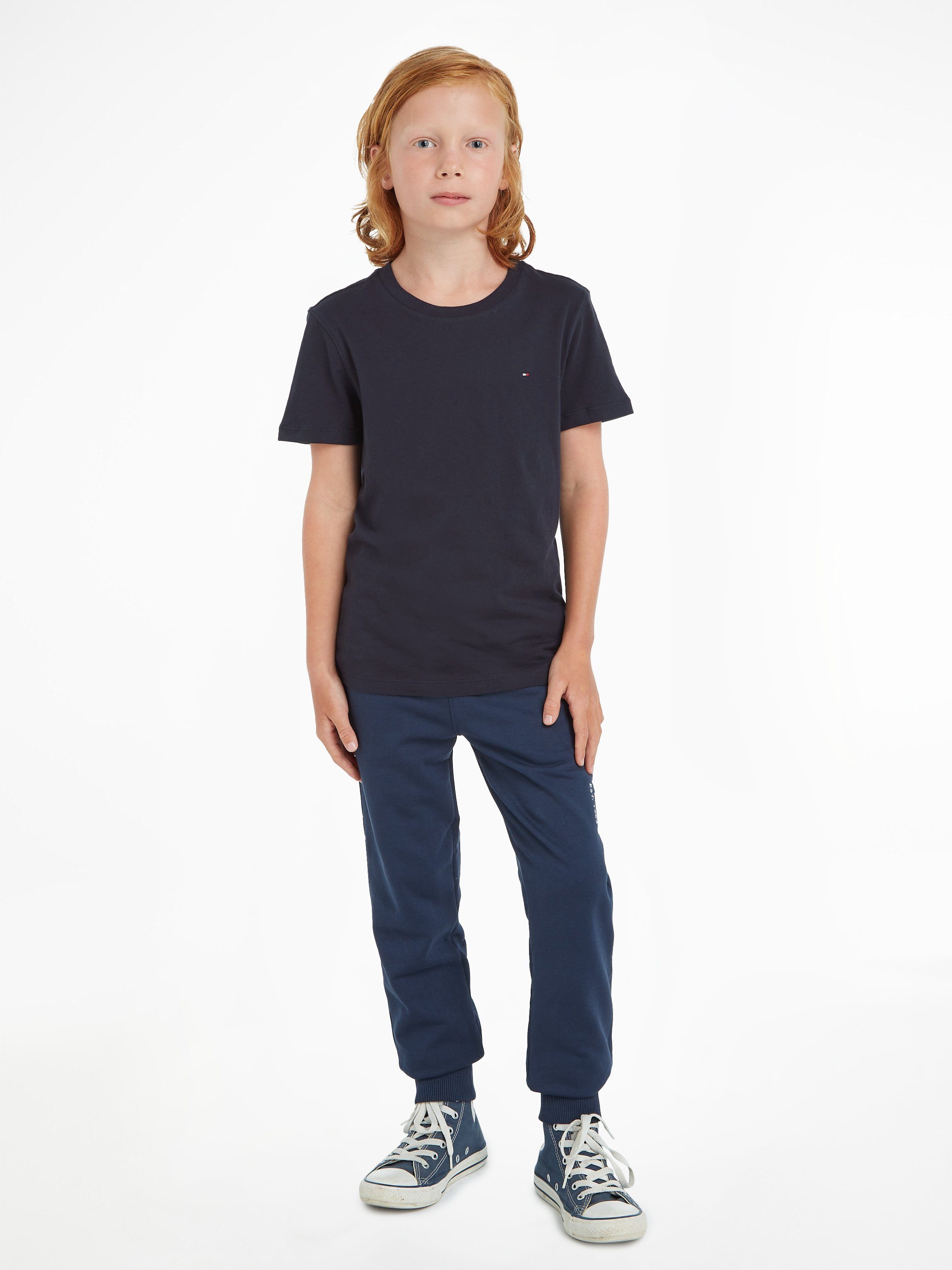 Tommy Hilfiger T-shirt BOYS BASIC CN KNIT Kinderen Kids Junior MiniMe, voor jongens