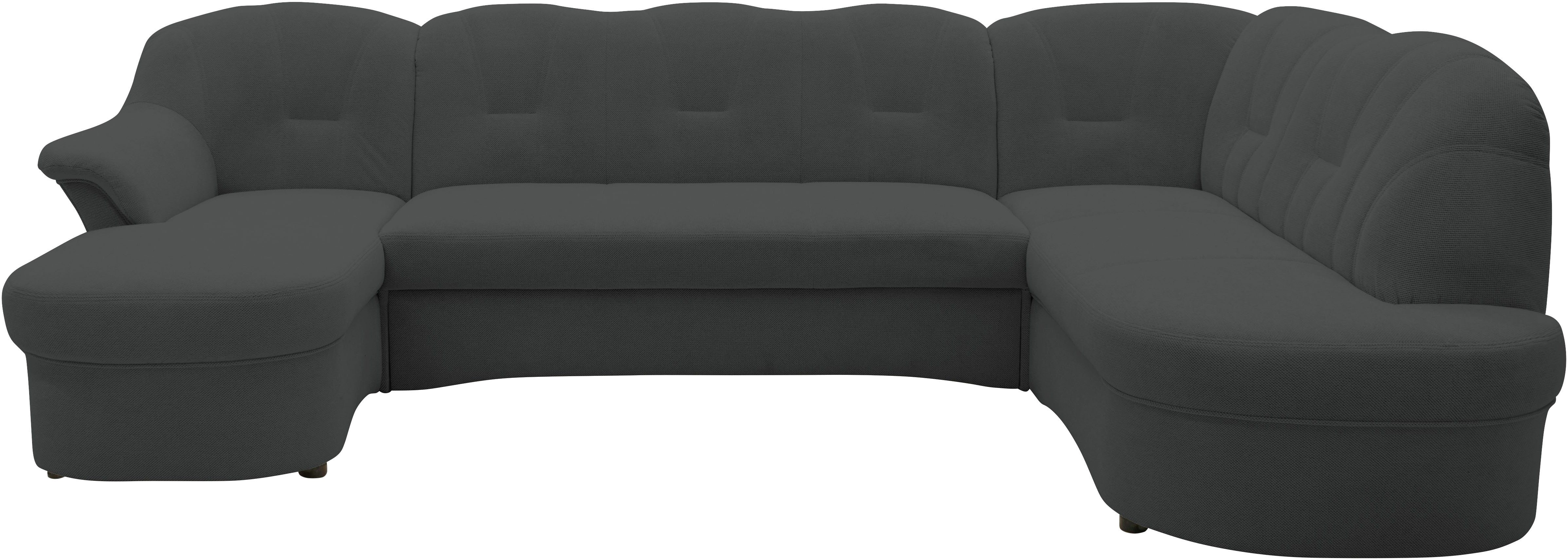 DOMO collection Zithoek Flores ook in leren bekleding, B/D/H: 293/180/86 cm, U-vorm (3 stuks)