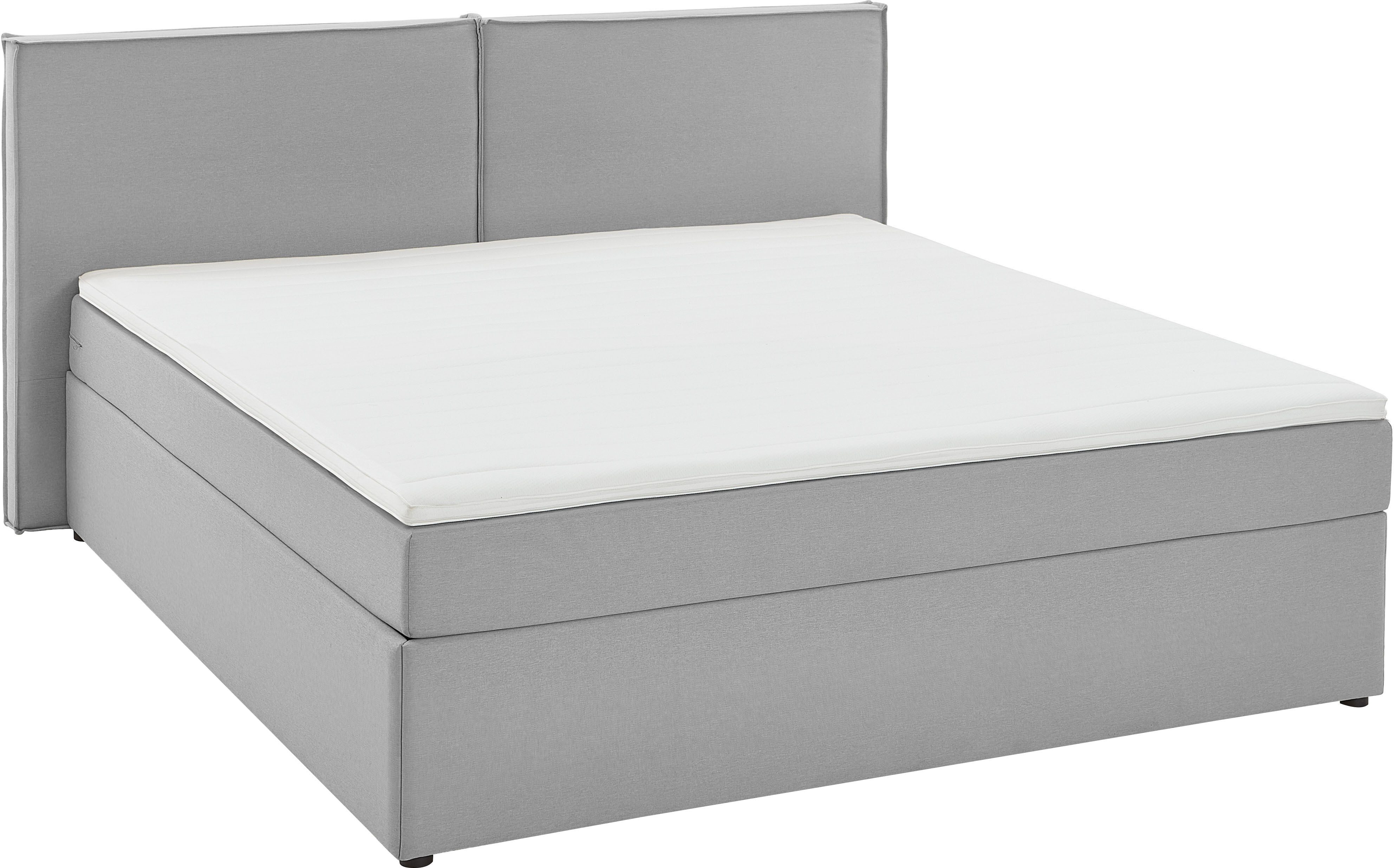 ATLANTIC home collection Boxspring NIKITA bodembedekkend bed, optioneel met matras en topper
