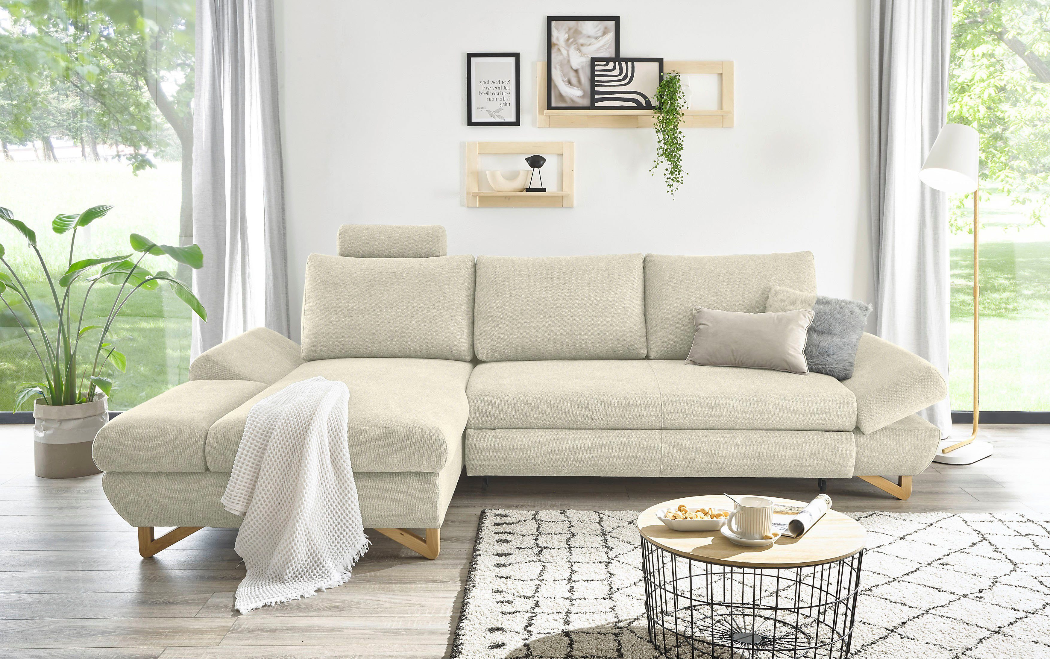 INOSIGN Slaapbank City/Giron comfortabele slaapbank (ligoppervlak 245 x 138 cm) en bedlade