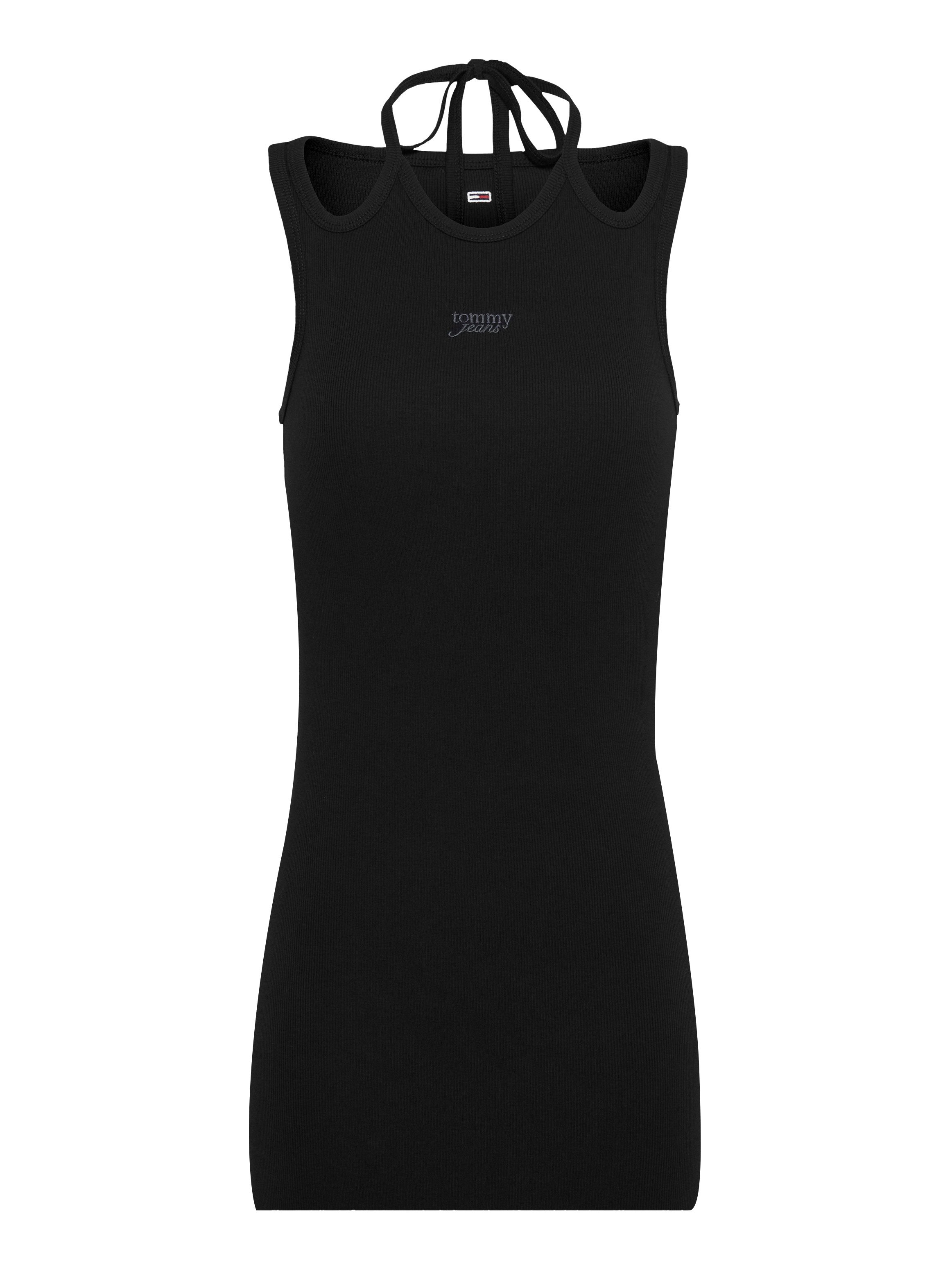 TOMMY JEANS Mini-jurk TJW TIE DETAIL GMD SCRIPT DRESS