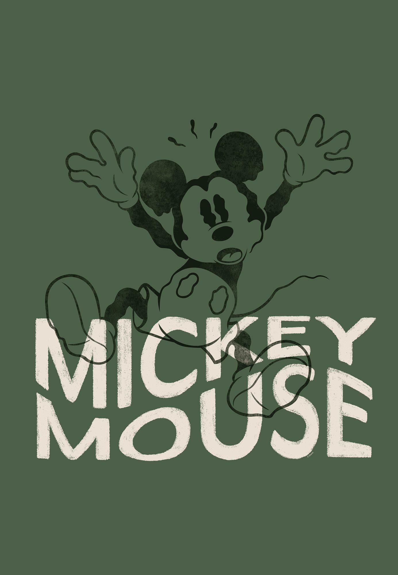 Komar Artprint op linnen Disney Mickey Mouse Wavy 400 x 260 cm (breedte x hoogte) - behang, vlies, woonkamer, slaapkamer (1 stuk)