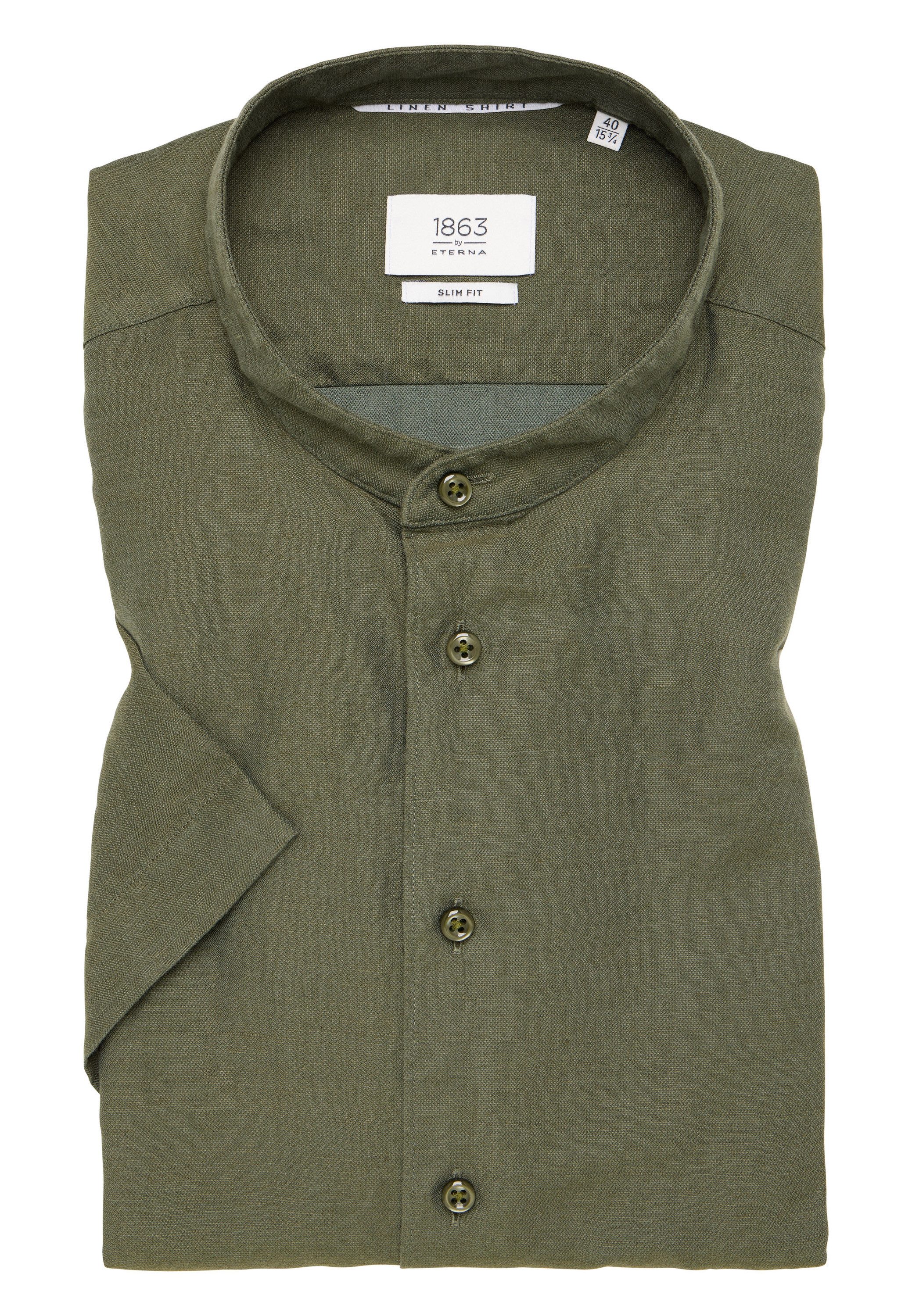 Eterna Overhemd met korte mouwen Slim fit EASY IRON (gemakkelijk te strijken)