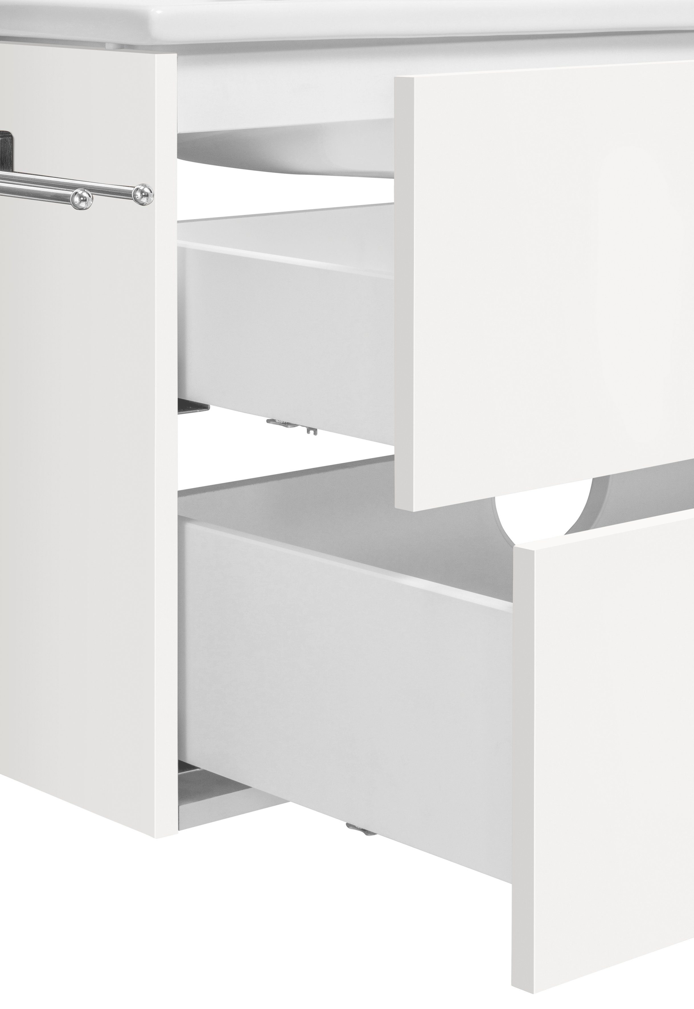 OPTIFIT Badkamerserie Napoli met contrastkleurige kastelement en soft-closefunctie (set)