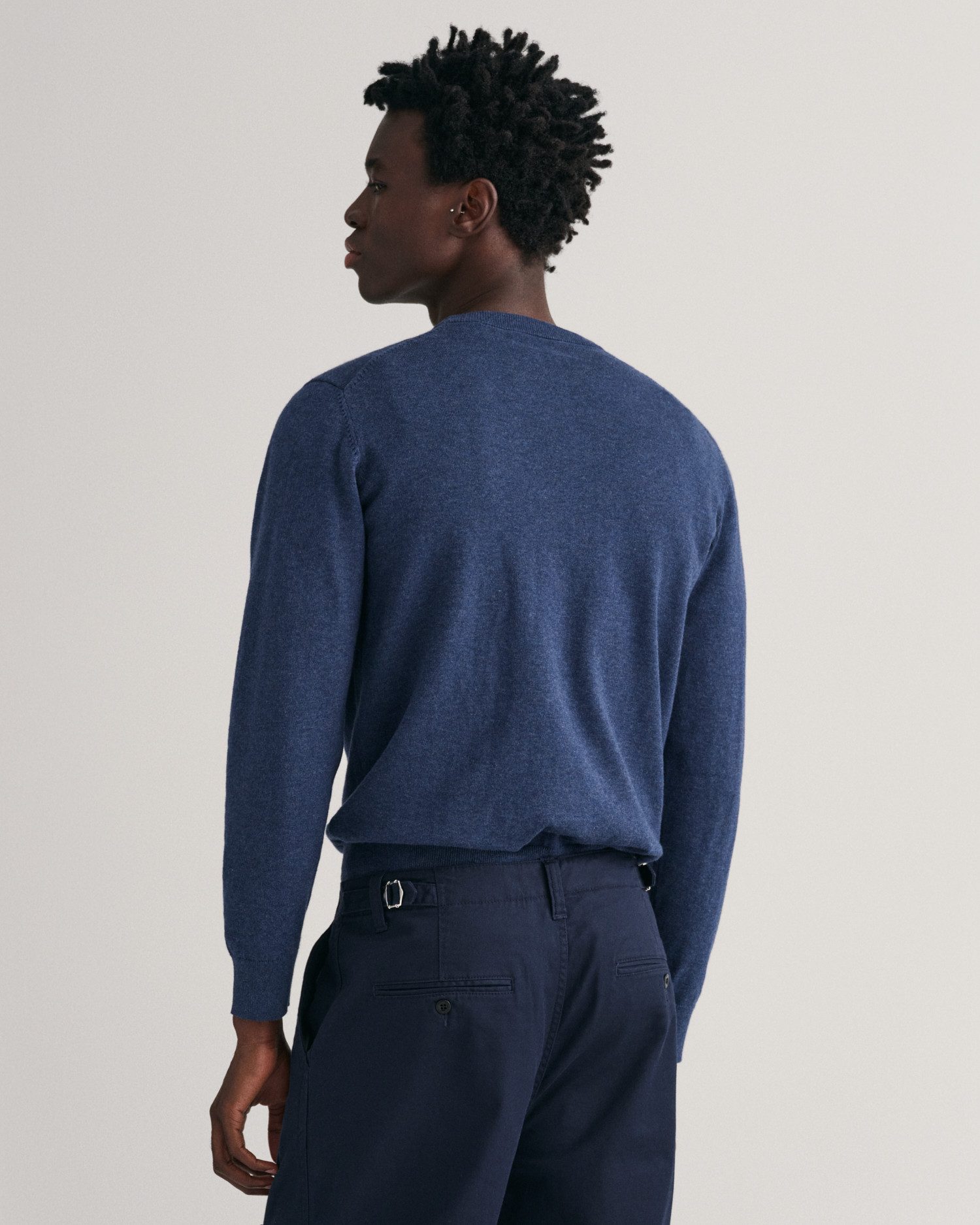 Gant Trui met ronde hals CLASSIC COTTON C-NECK Premium gebreide trui van zacht 100% katoen, overgangstrui