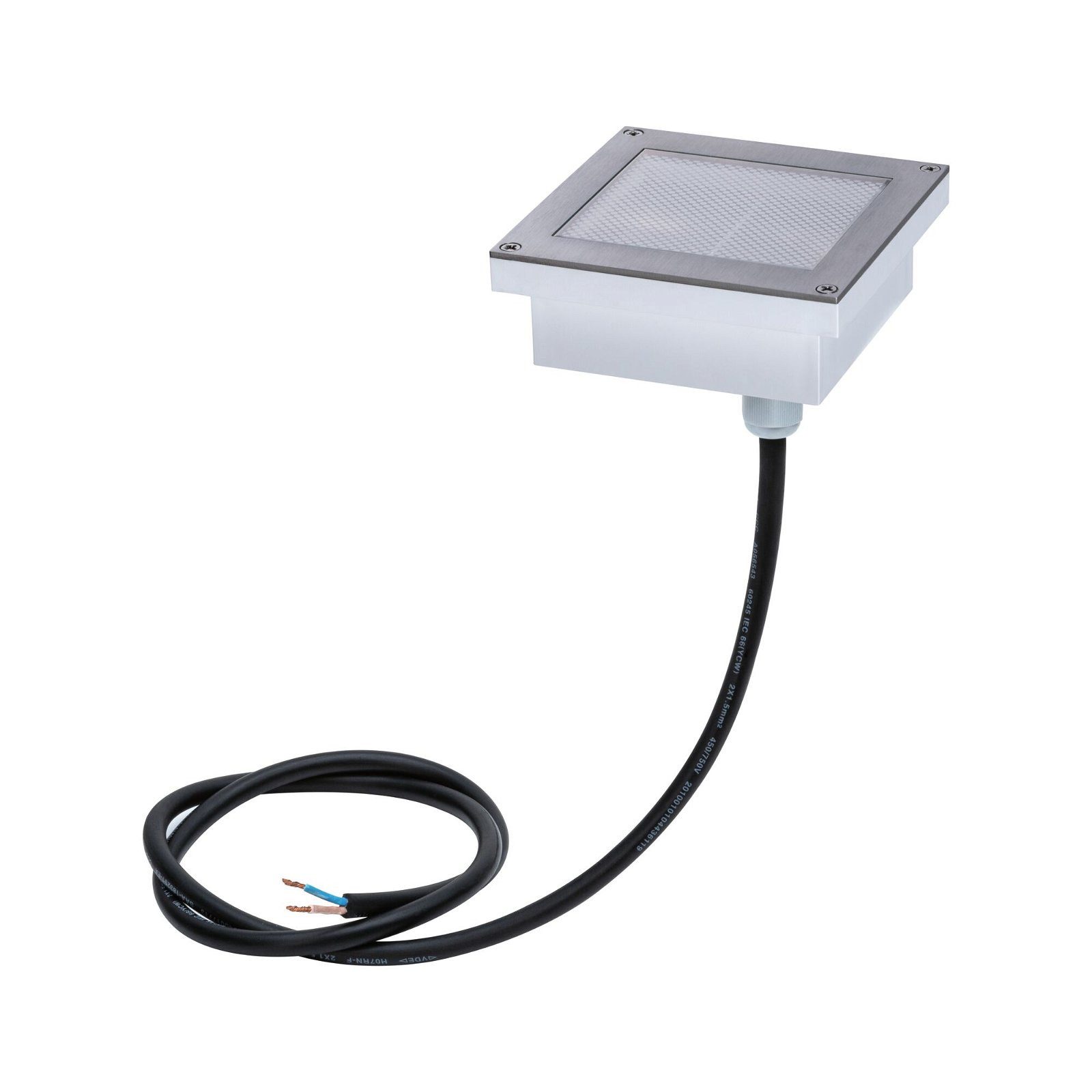 Paulmann Ledinbouwlamp Brick IP67 vierkant 100x100mm 1W 18lm 230V roestvrij staal (1 stuk)