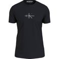 calvin klein t-shirt monogram logo tee zwart