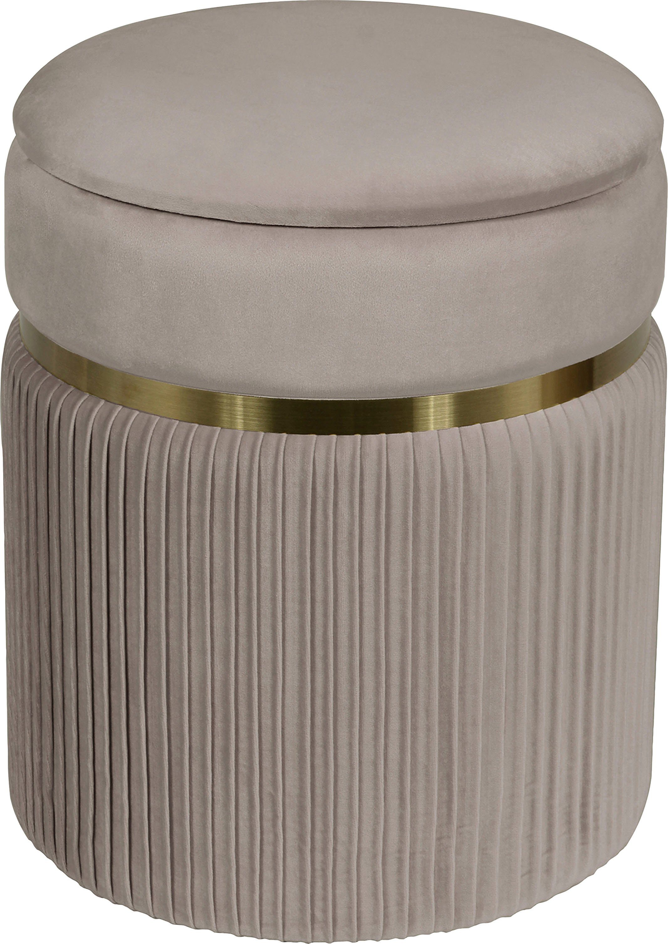 Kayoom Zithoek Kruk Zora 325 2-delige set, fluweelzachte stof bekleding, ronde elegante vorm (set, 2-delig)