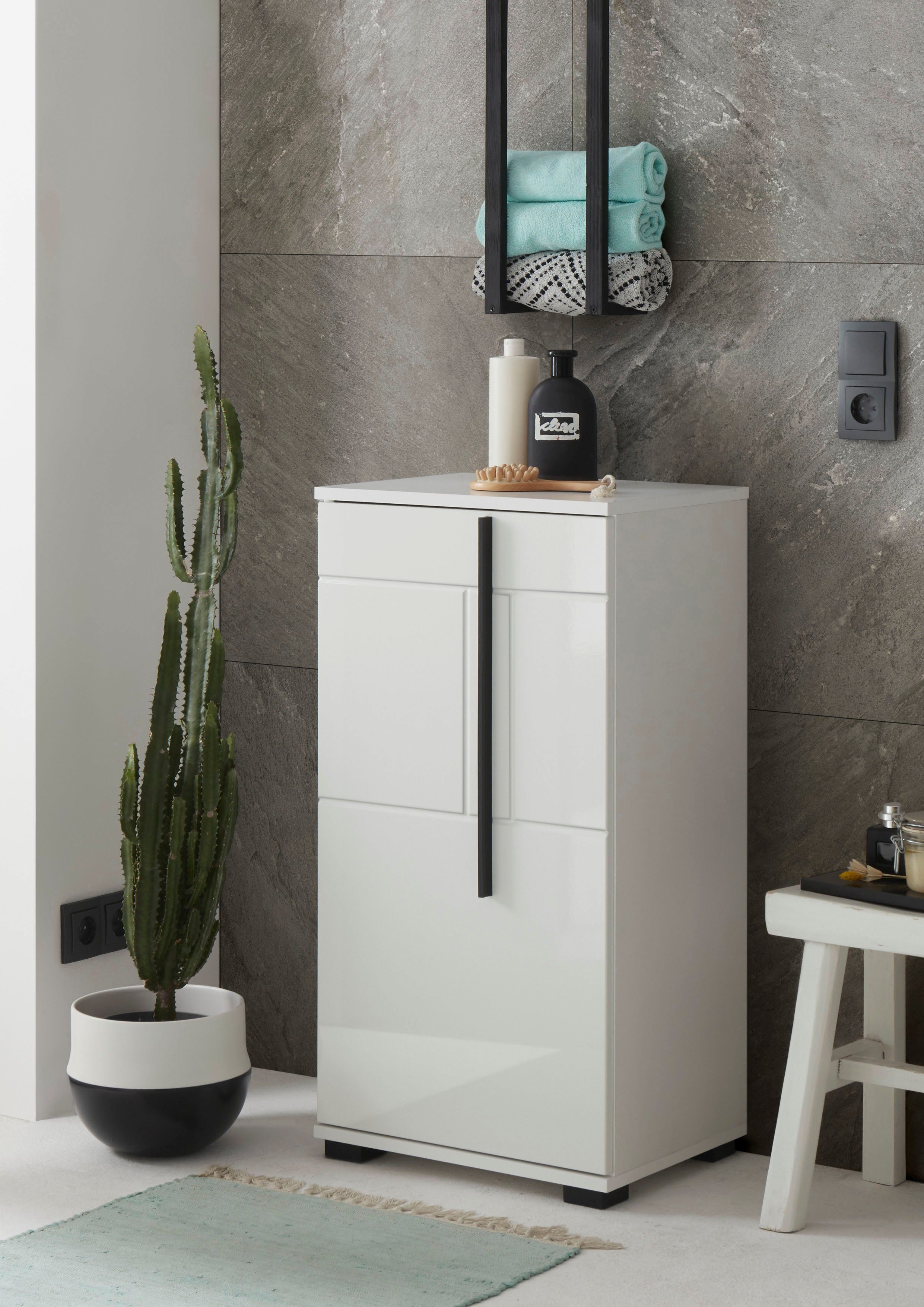 INOSIGN Onderkast Cantara, badkamerkast in hoogglans wit, kast in modern ontwerp