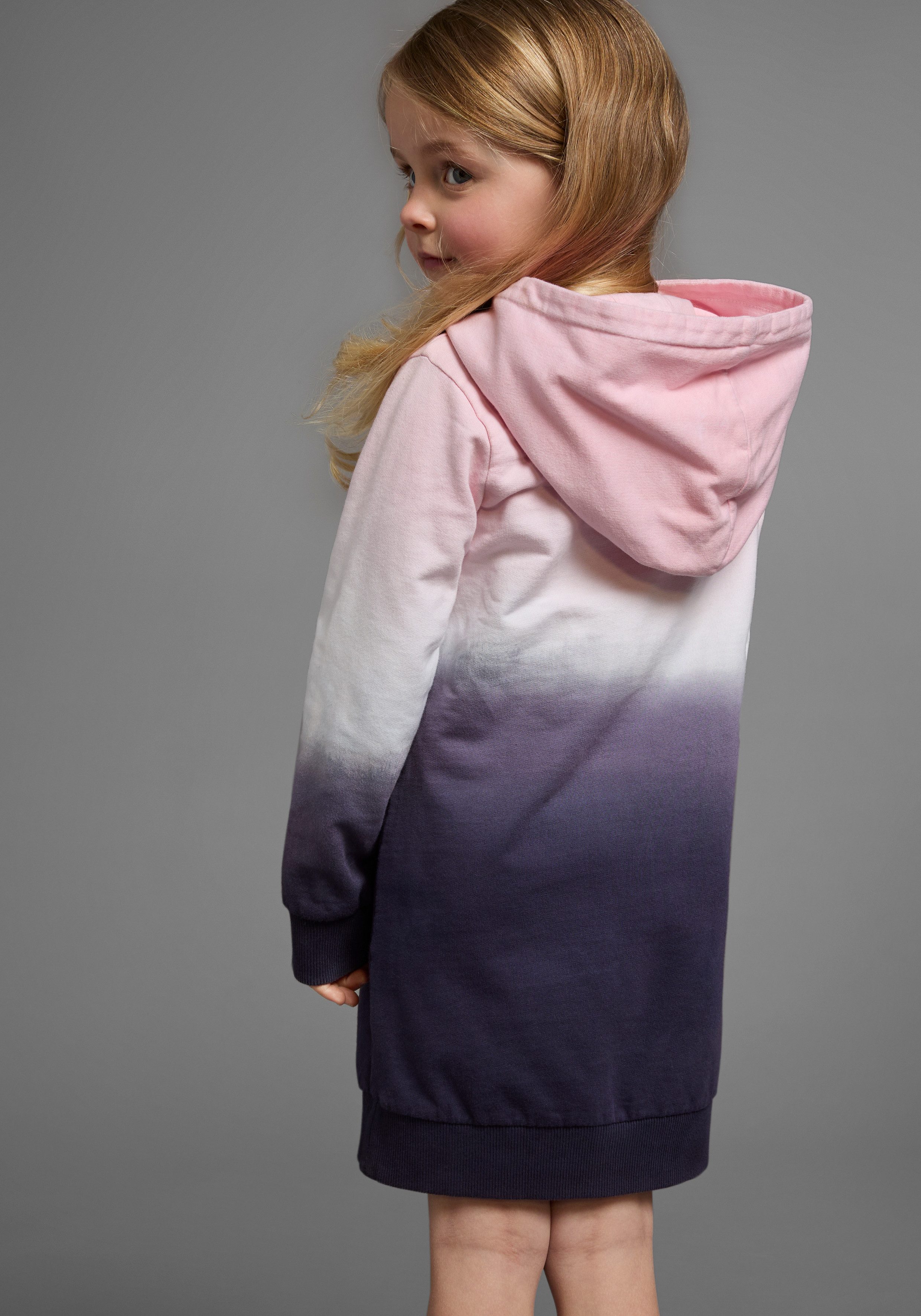 KangaROOS Sweatjurk Voor kleine meisjes tot halverwege de bovenbenen, casual look, van sweatstof