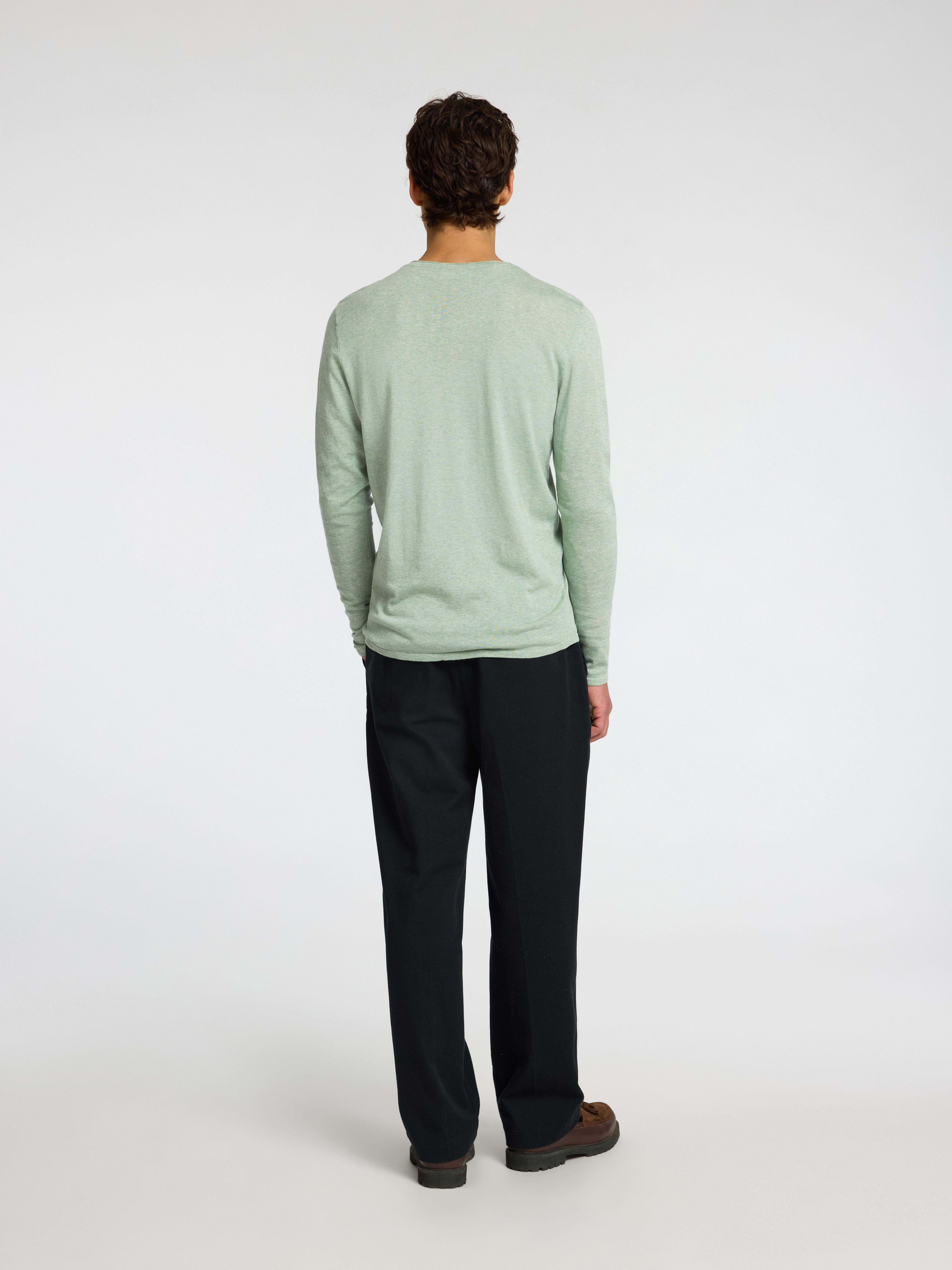 SELECTED HOMME Trui met ronde hals SLHROME LS KNIT CREW NECK NOOS