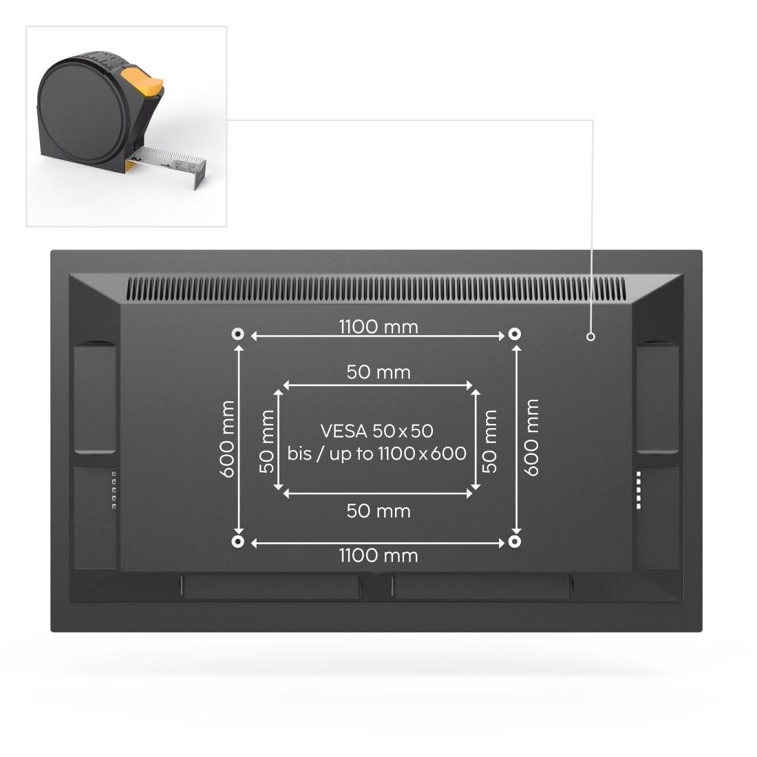 Hama Tv-wandhouder Beugel kantelbaar, 94 - 304,8 cm (37" - 120"), 43", 50", 55", 65", 75"