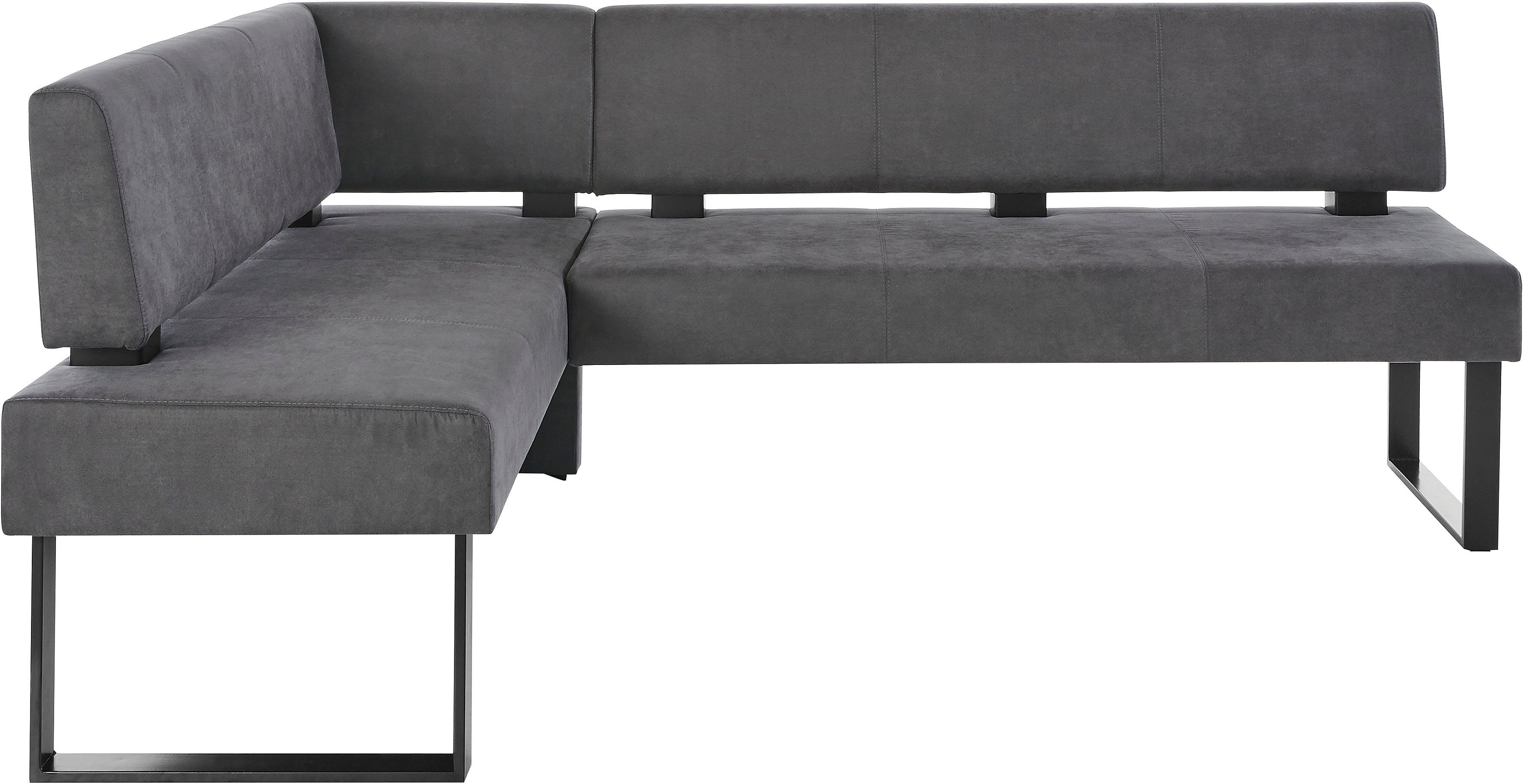 Home affaire Hoekbank Oliver met metalen frame, keukenbank verschillende hoezen cord eetkamerbank ottos choice