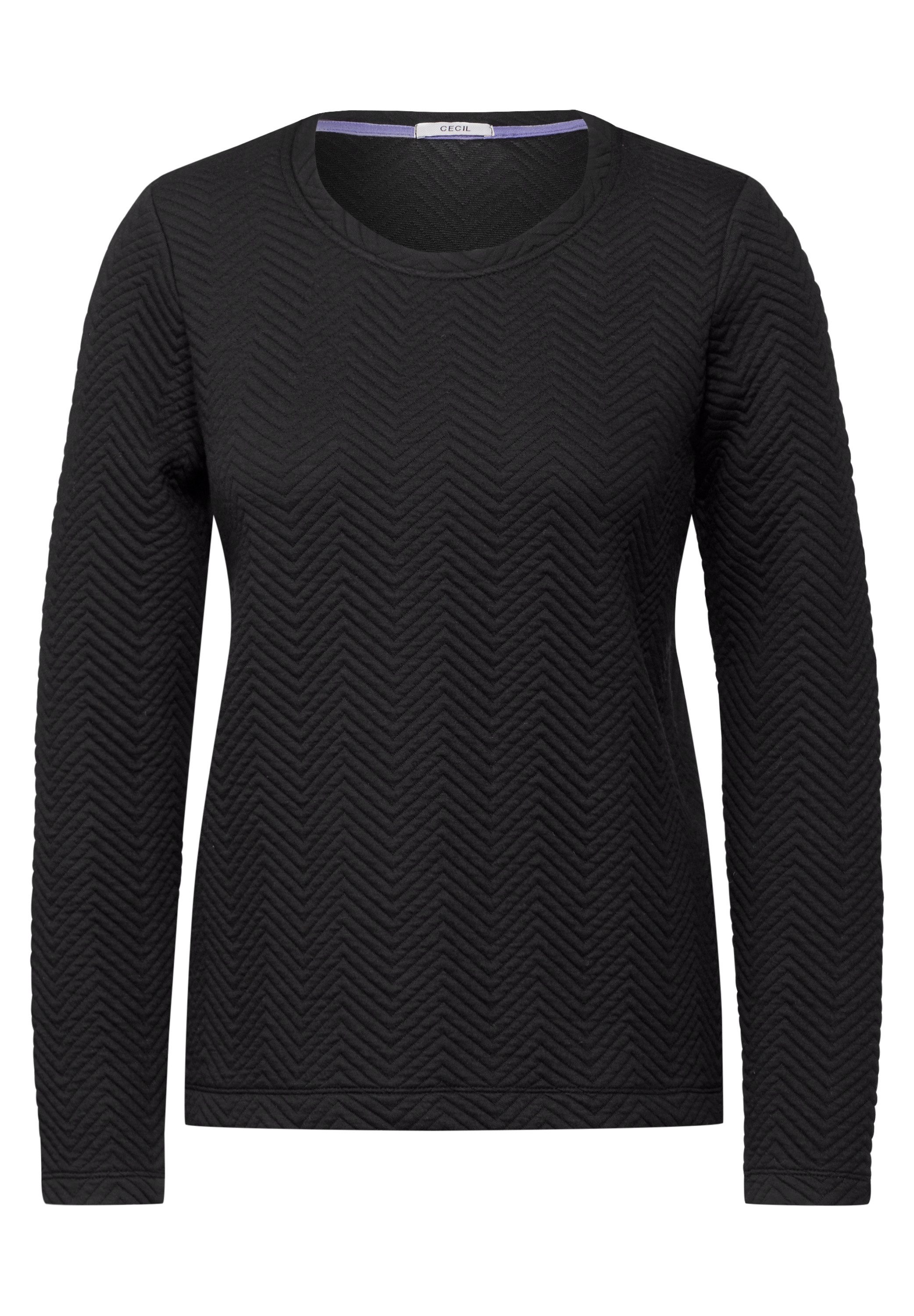 Cecil Shirt met ronde hals met structuurmotief