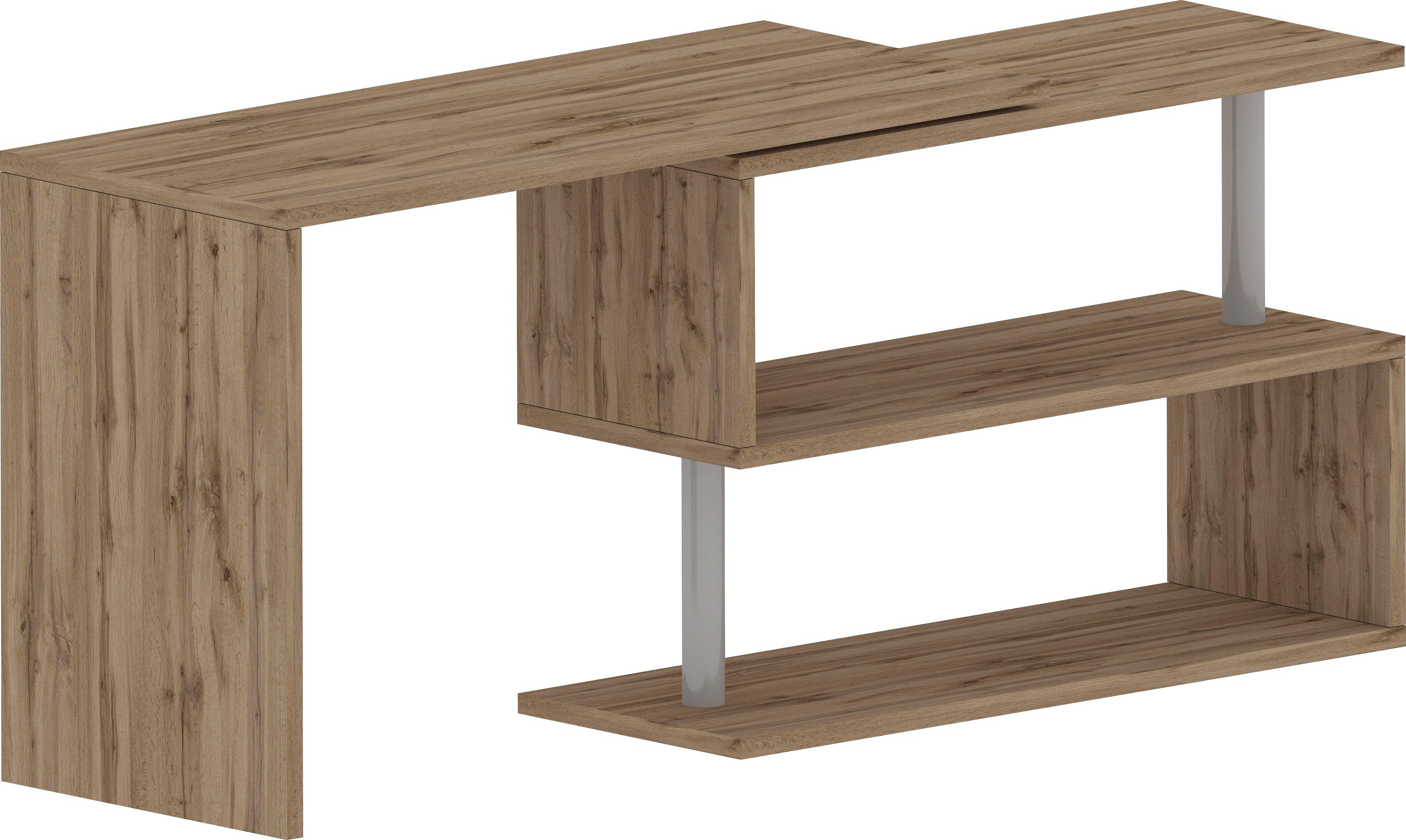INOSIGN Bureau Volta, Made in Italy multifunctioneel - als computertafel, hoekbureau of sideboard