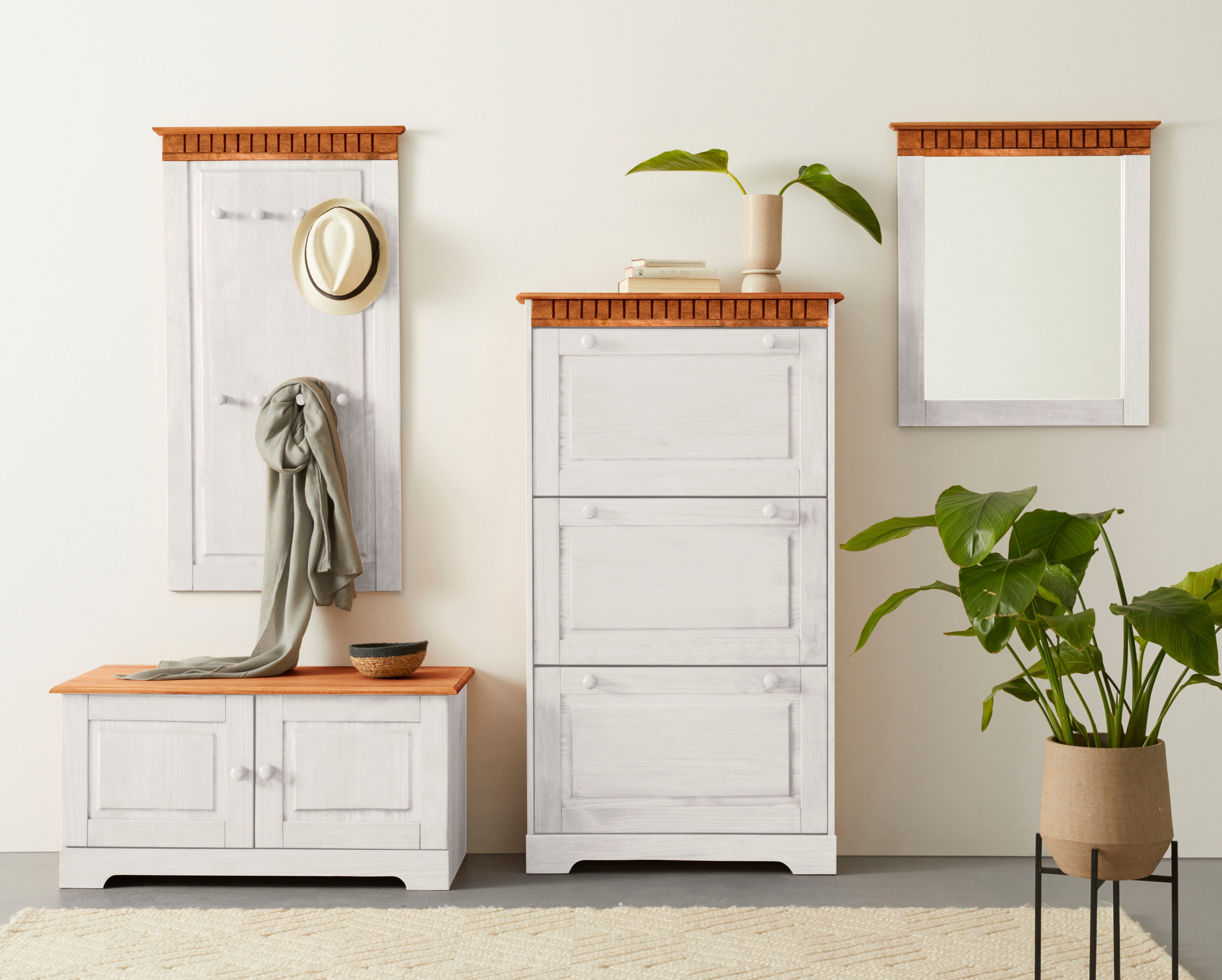 Home affaire Zitbank Lisa met opbergruimte en 2 draaideuren, breedte 90 cm