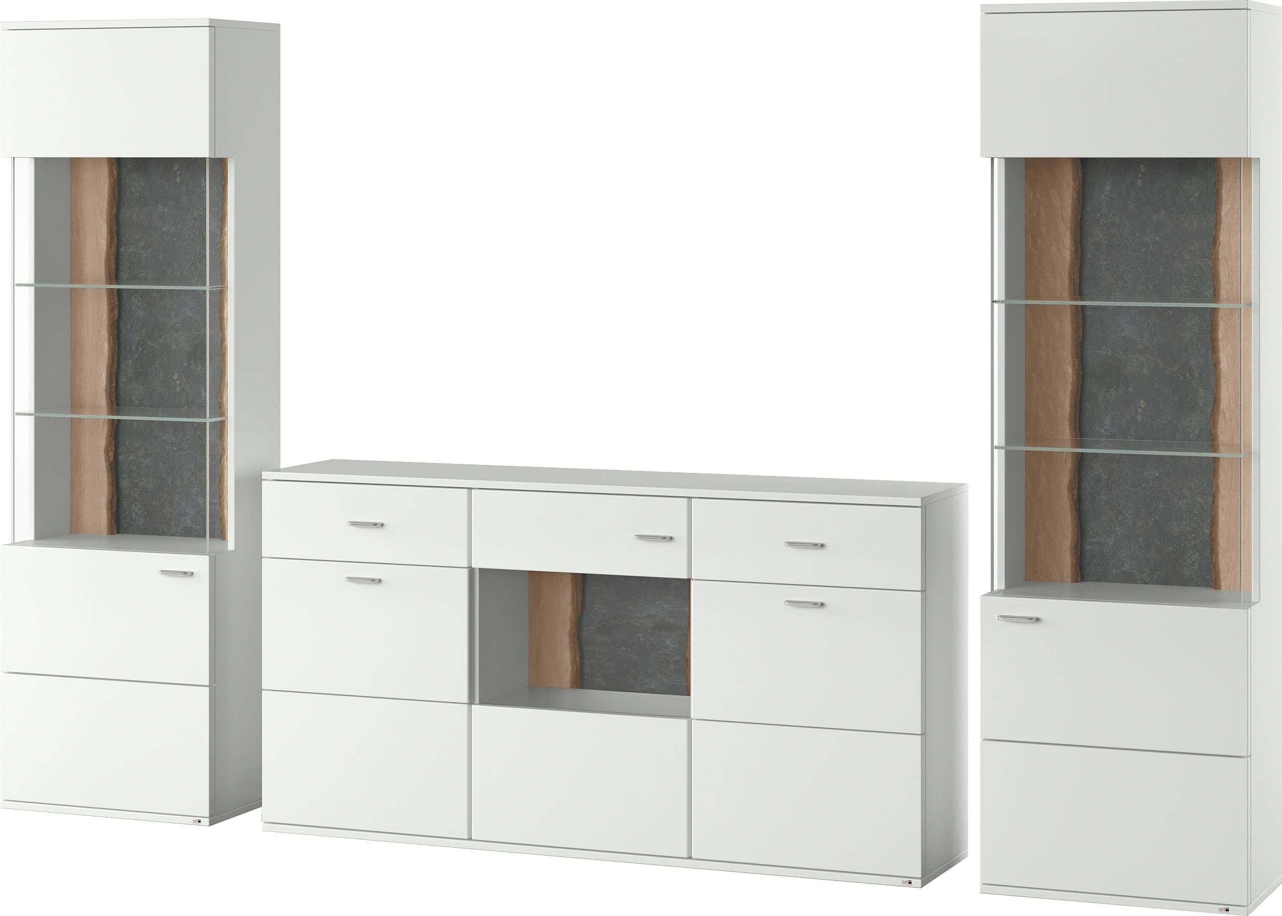 set one by Musterring Wandmeubel Tacoma Type 11, met 2 vitrinekasten (set, 3-delig)
