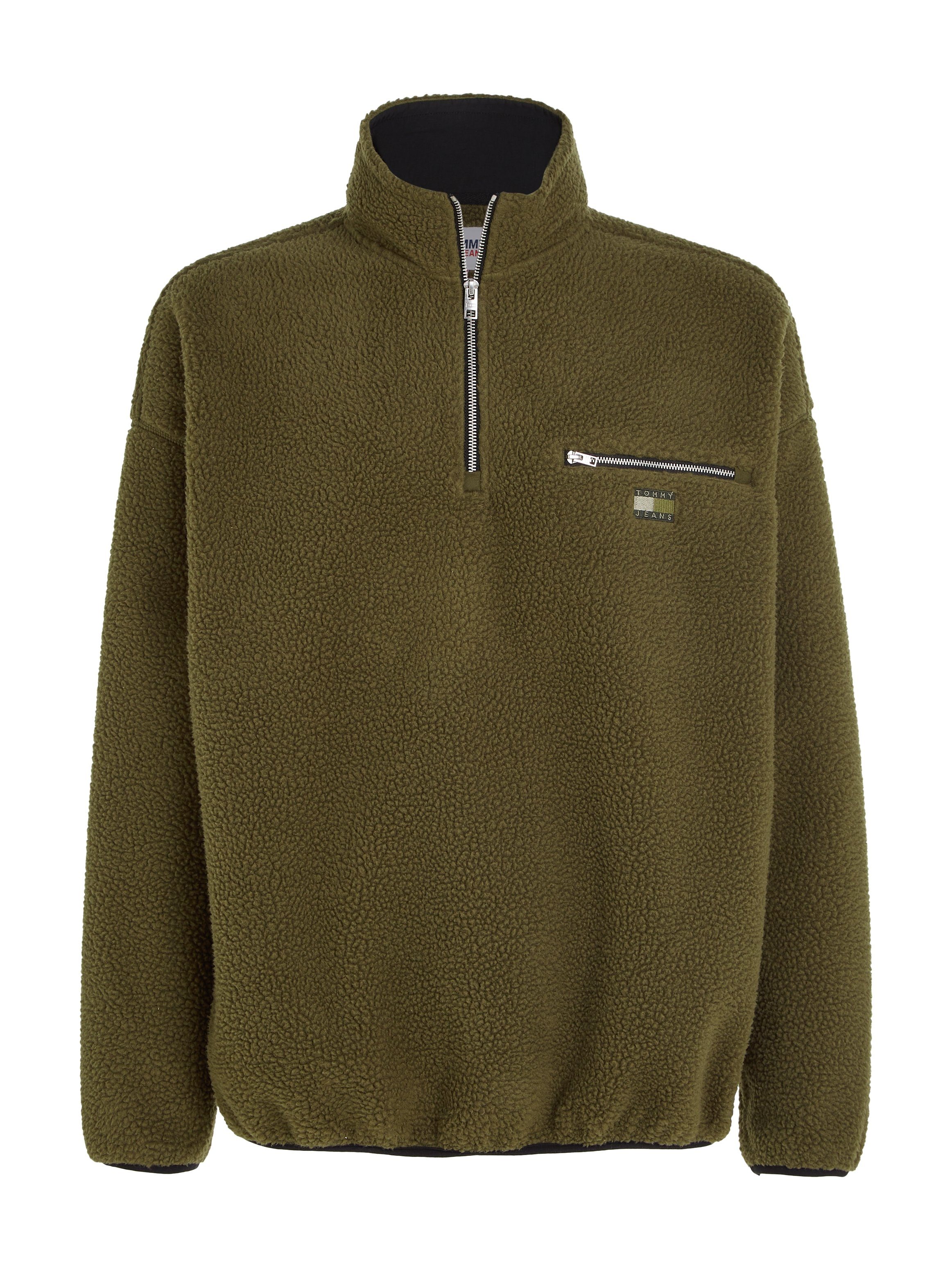 TOMMY JEANS Fleecetrui TJM OVZ TONAL 1/2 ZIP SHERPA