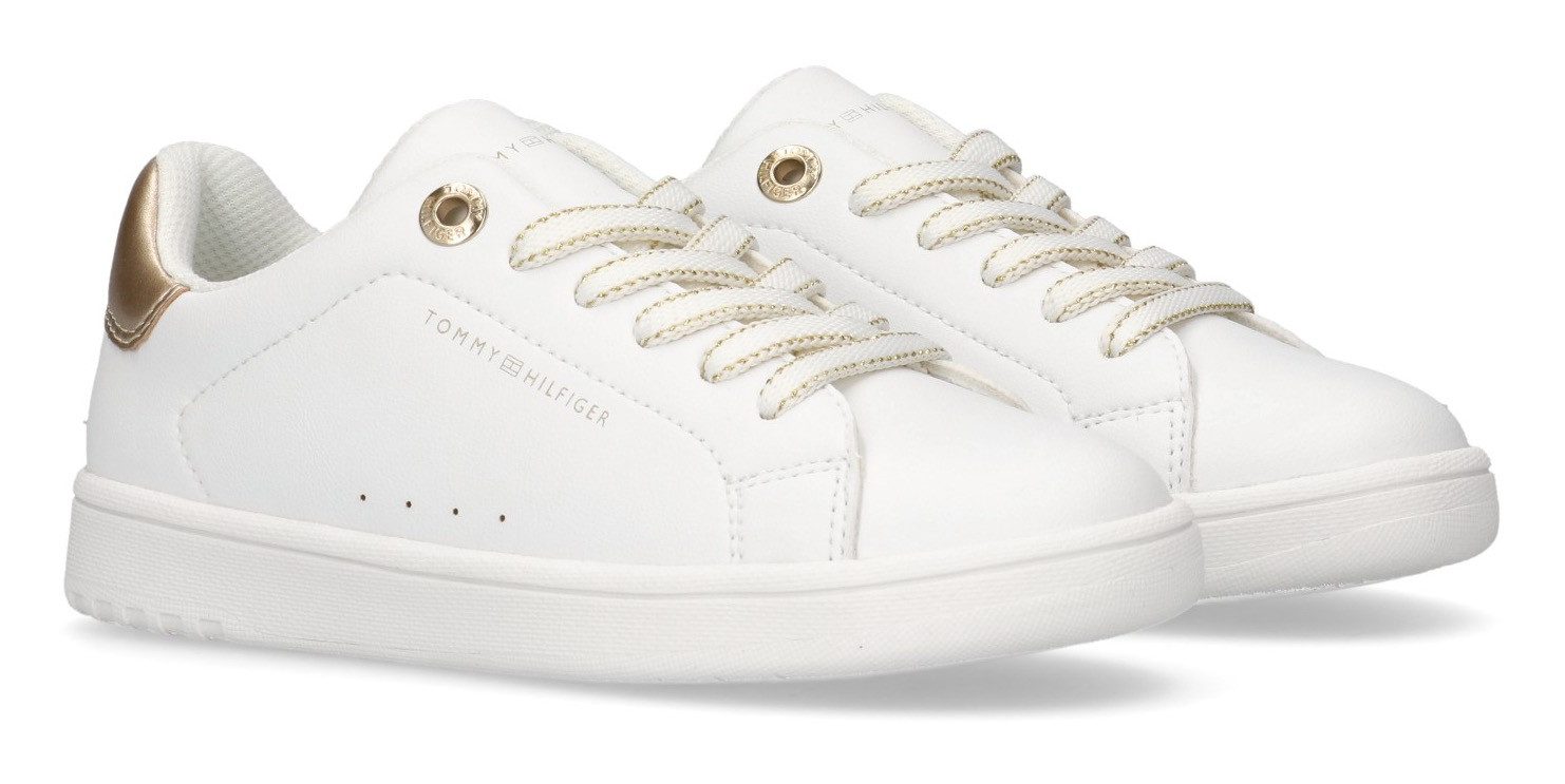 Tommy Hilfiger Sneakers , veterschoen, court sneaker, meisjes schoen met metallic hak