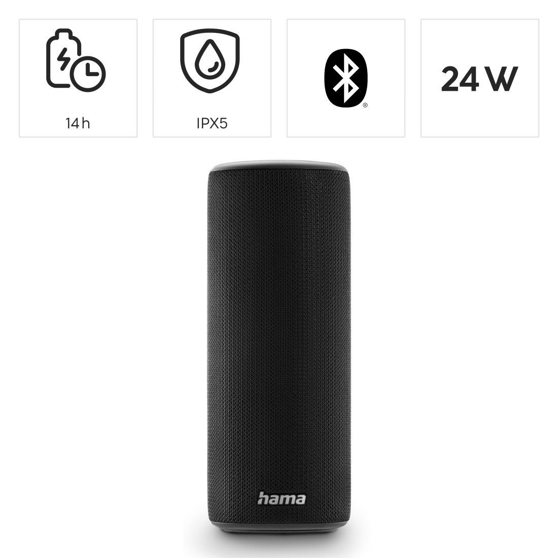 Hama Bluetooth luidspreker Draagbare Bluetooth-luidspreker 24W (waterdicht, 10 lichtmodi, TWS)