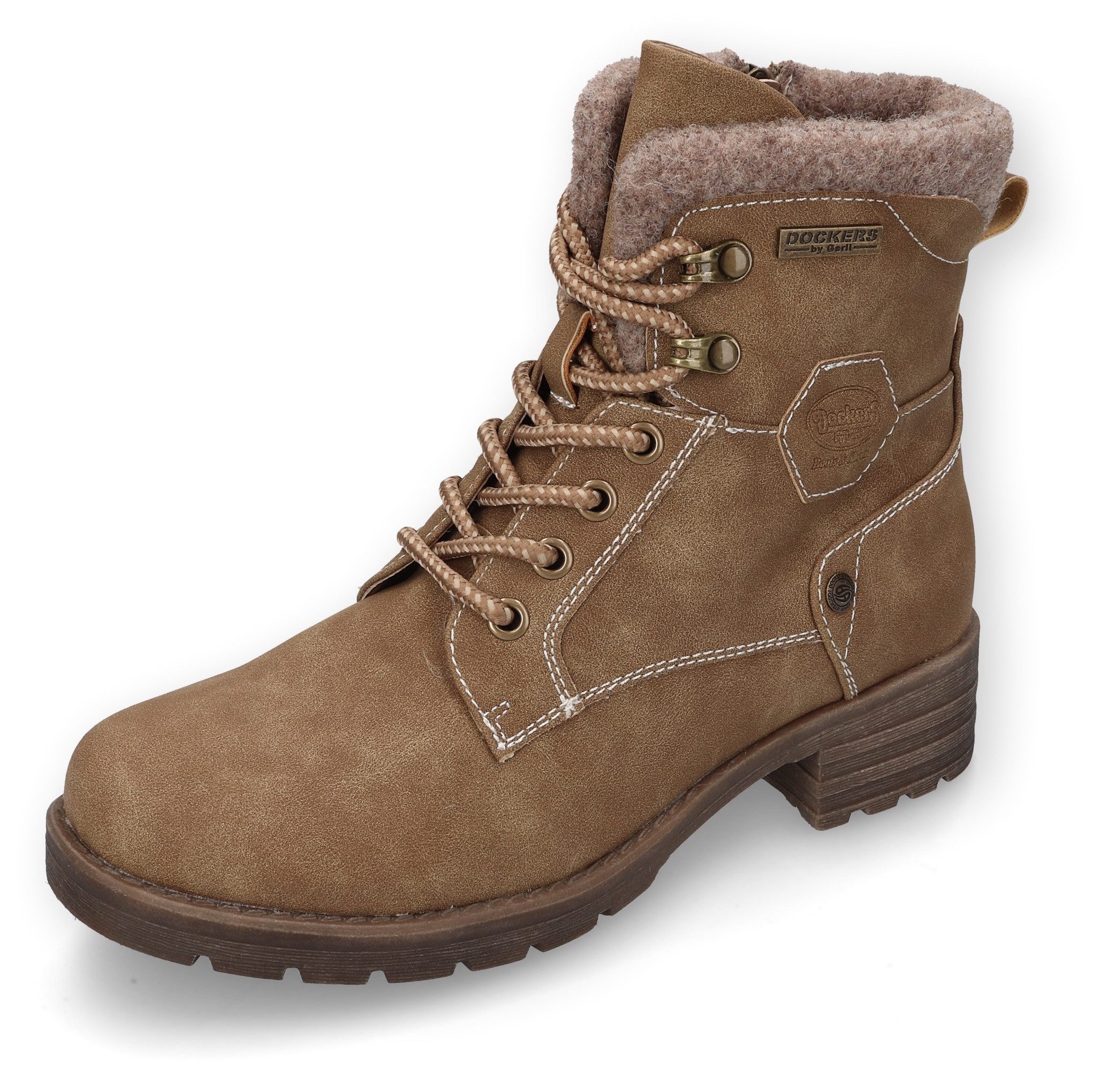 Dockers by Gerli Veterlaarsjes , veterschoenen, winterlaarzen met vilt aan de schacht