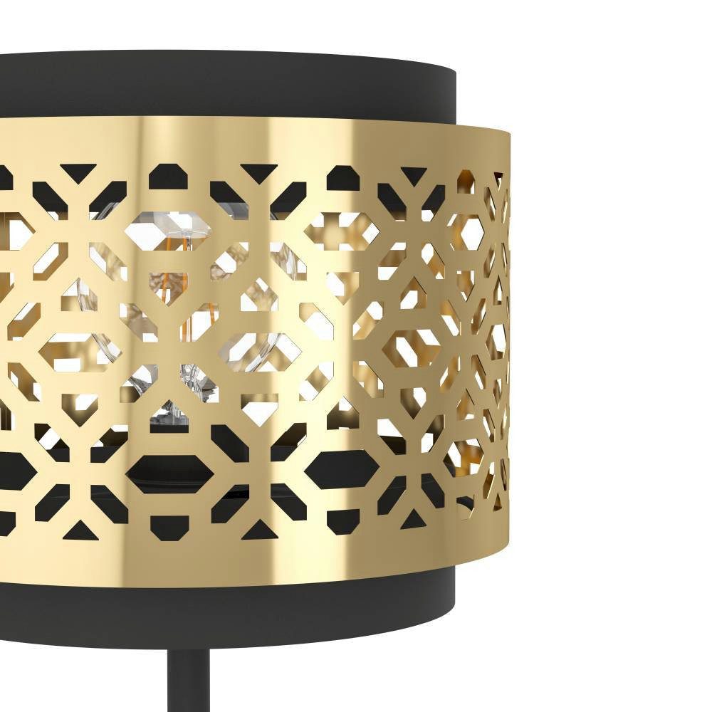 EGLO Tafellamp SANDBACH Nachtkastlamp, tafellamp van metaal en messing, E27 fitting (1 stuk)