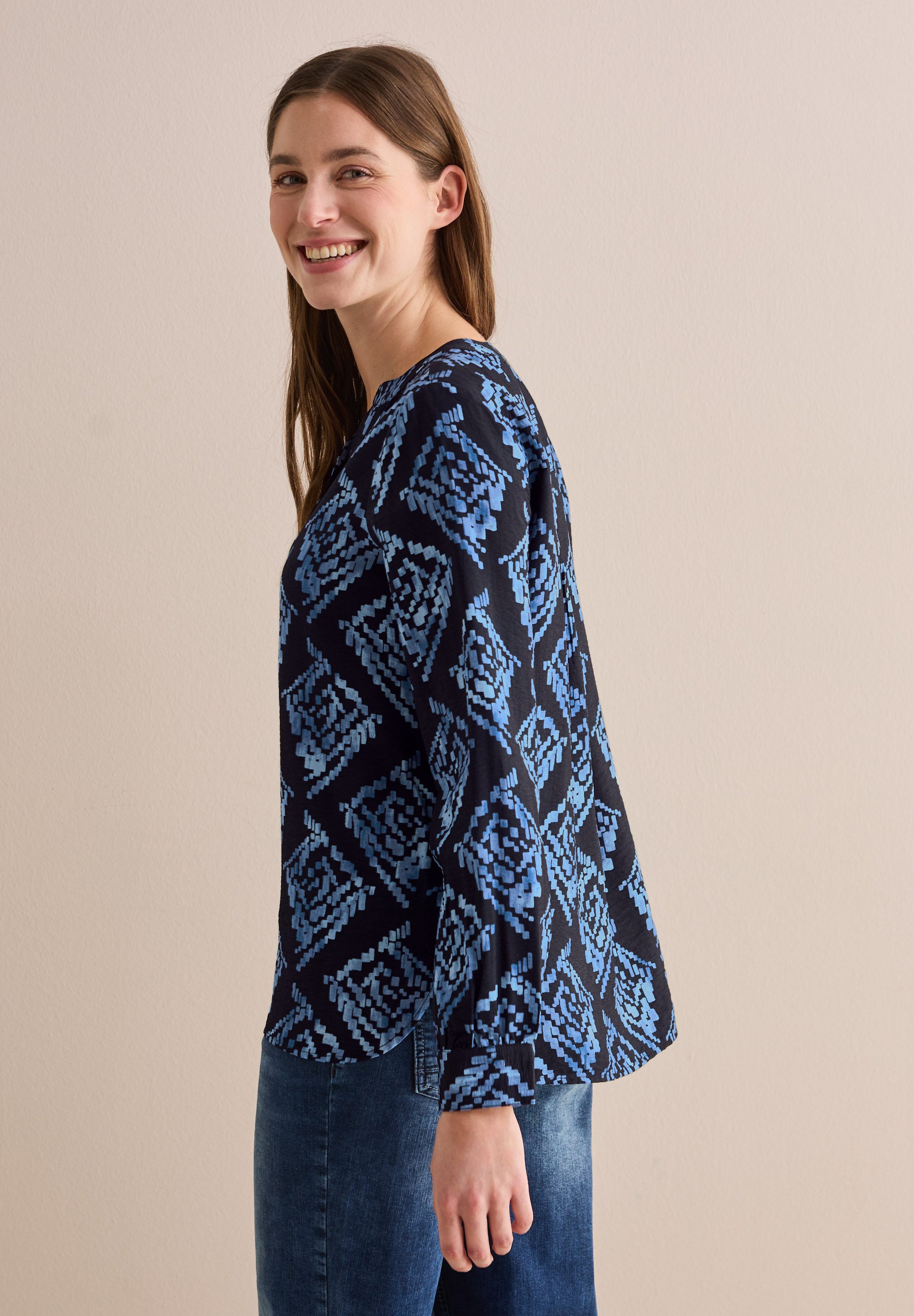 Cecil Blouse met lange mouwen met grafisch patroon
