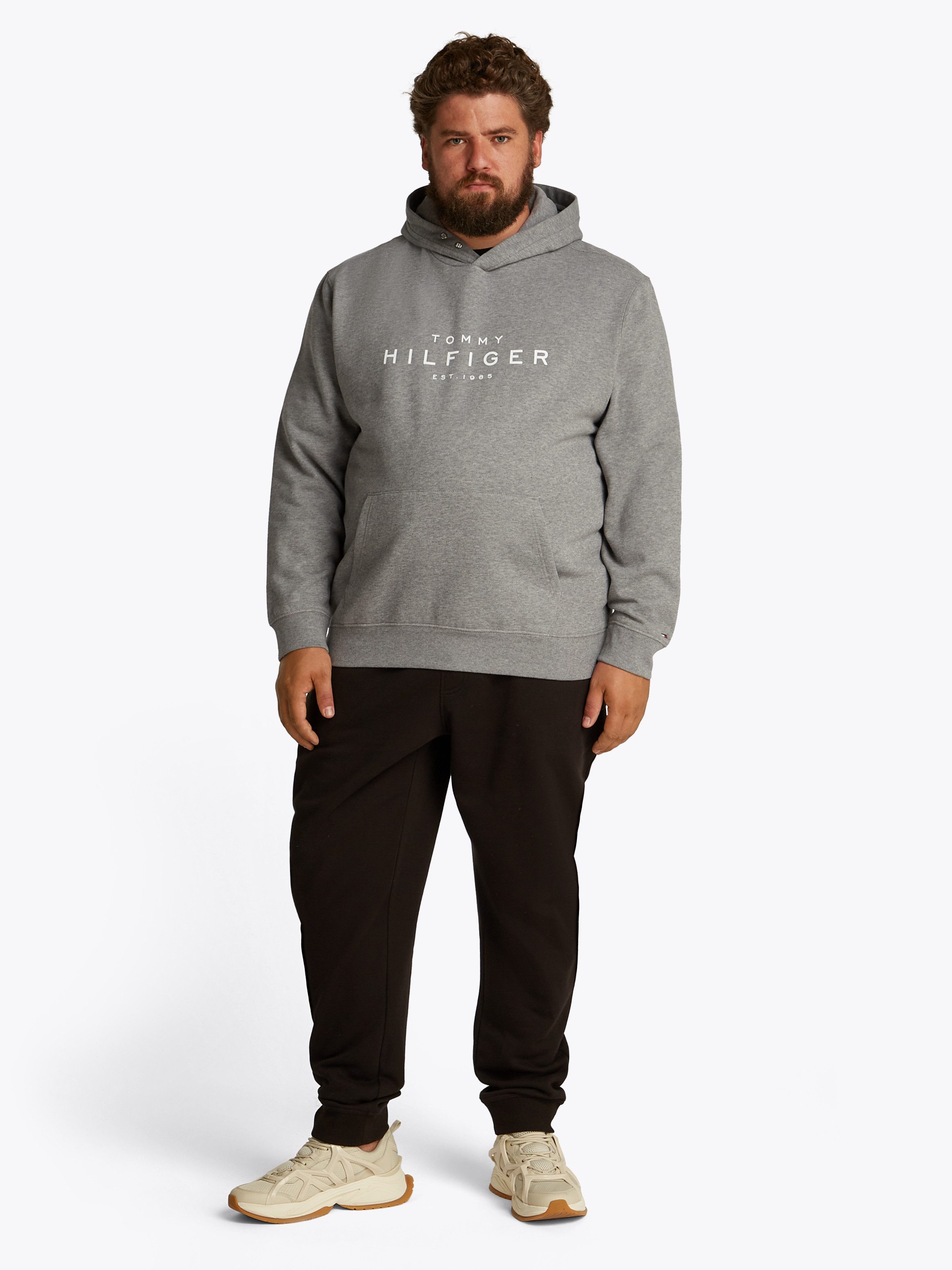 Tommy Hilfiger Sweatshirt BT-TOMMY HILFIGER HOODY-B in grote maten, logoborduring